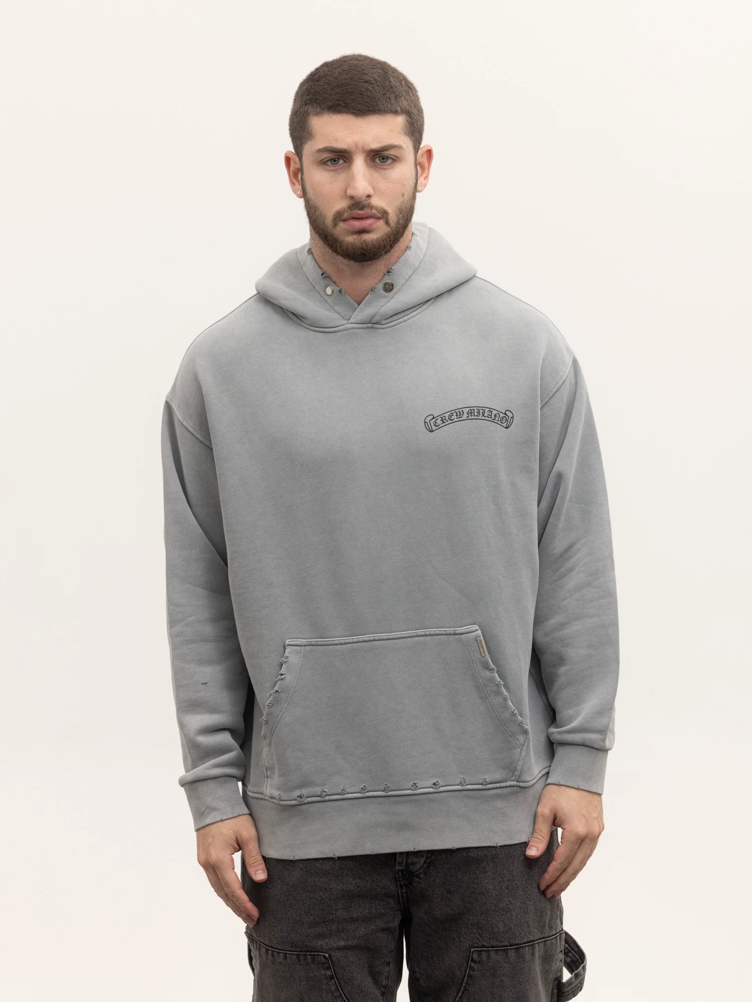 CREW MILANO Relax Logo Hoodie - Image 2