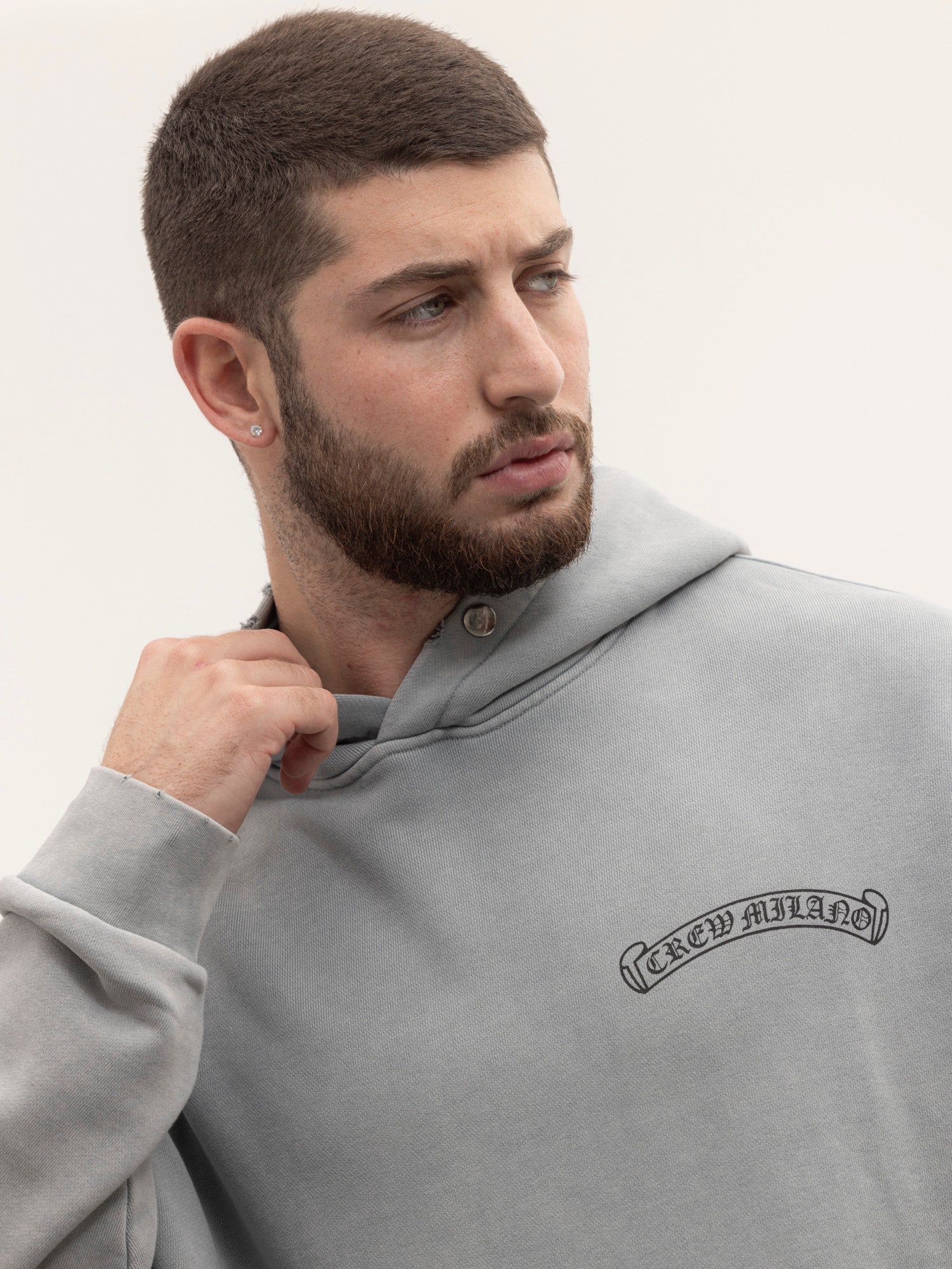 CREW MILANO Relax Logo Hoodie - Image 3