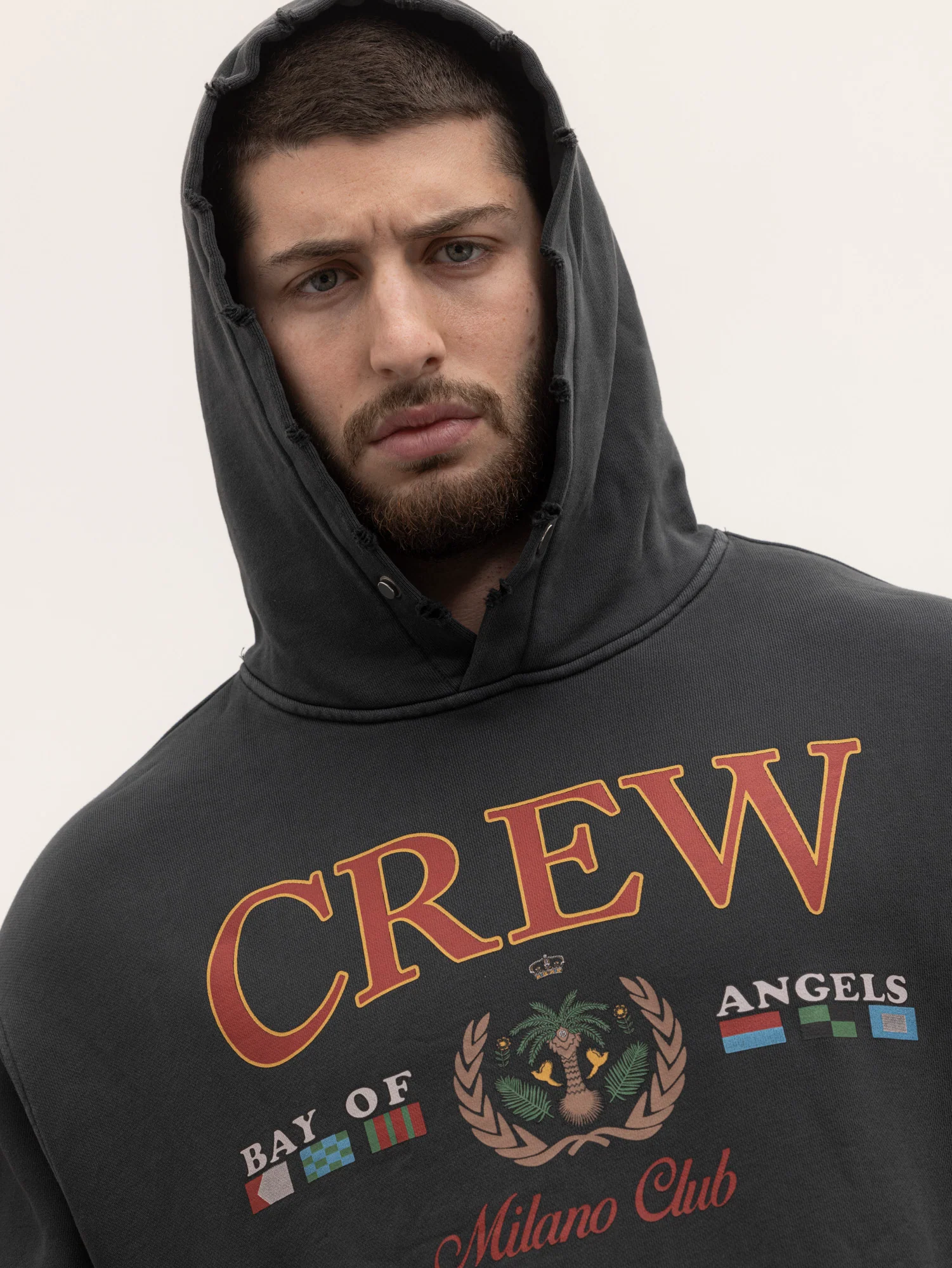 CREW MILANO Relax Logo Hoodie - Image 2