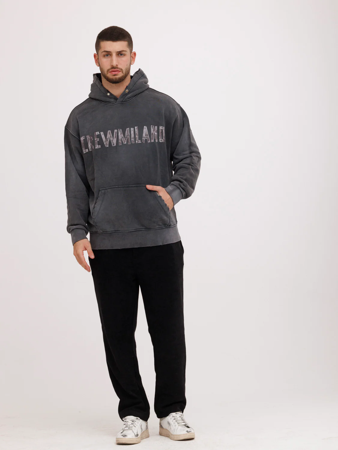 CREW MILANO Relax Logo Hoodie - Image 2