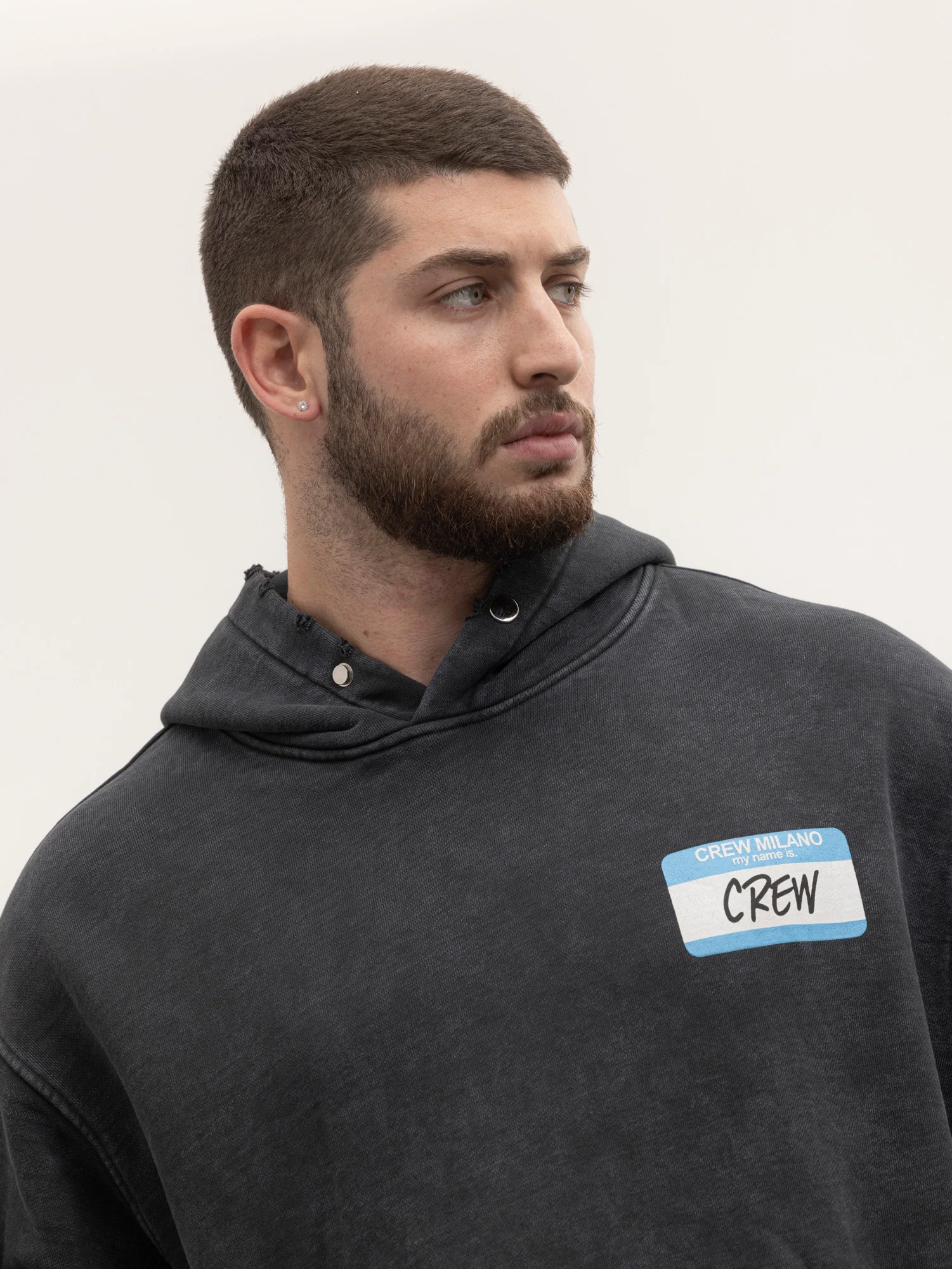 CREW MILANO Relax Logo Hoodie - Image 3
