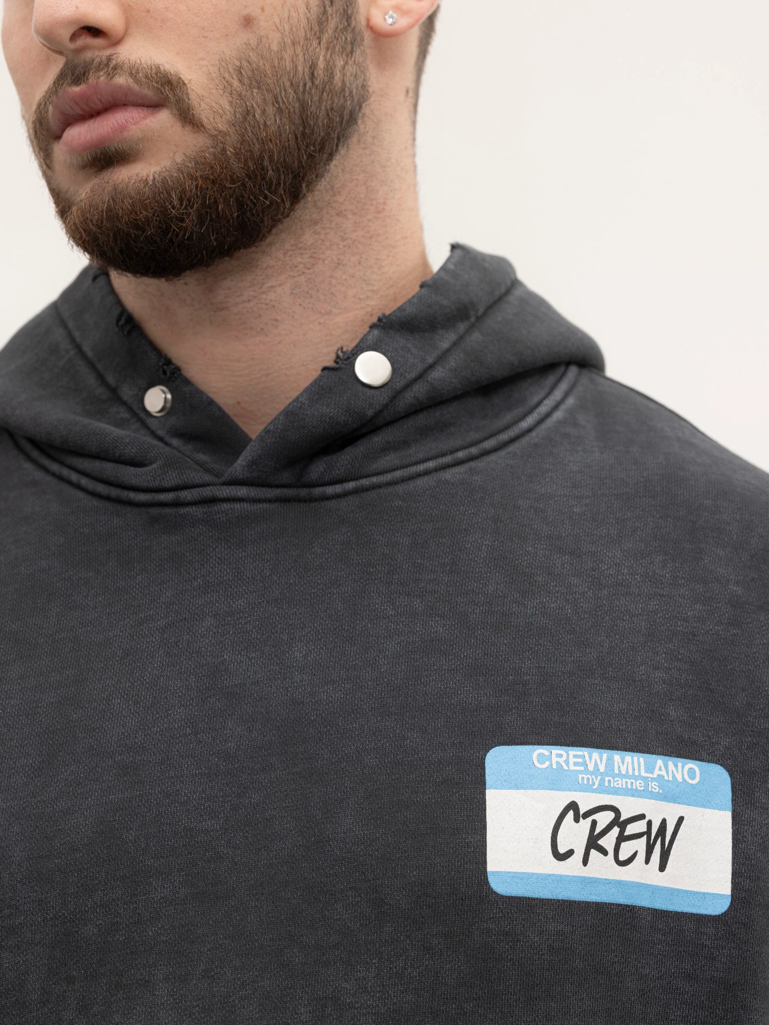 CREW MILANO Relax Logo Hoodie - Image 4