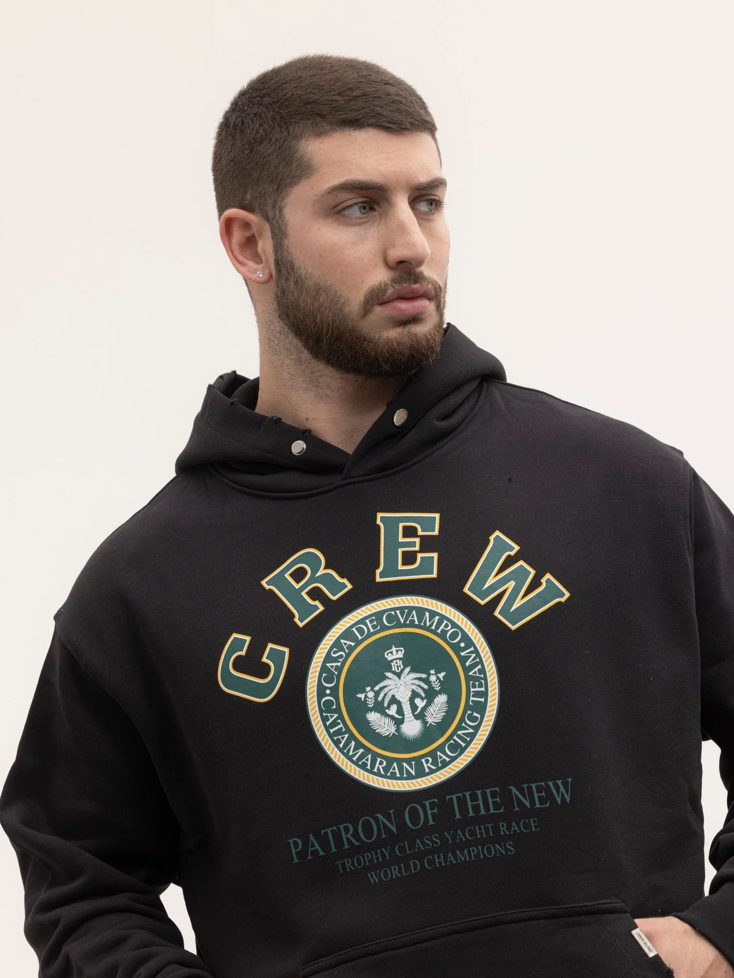 CREW MILANO Relax Logo Hoodie - Image 2