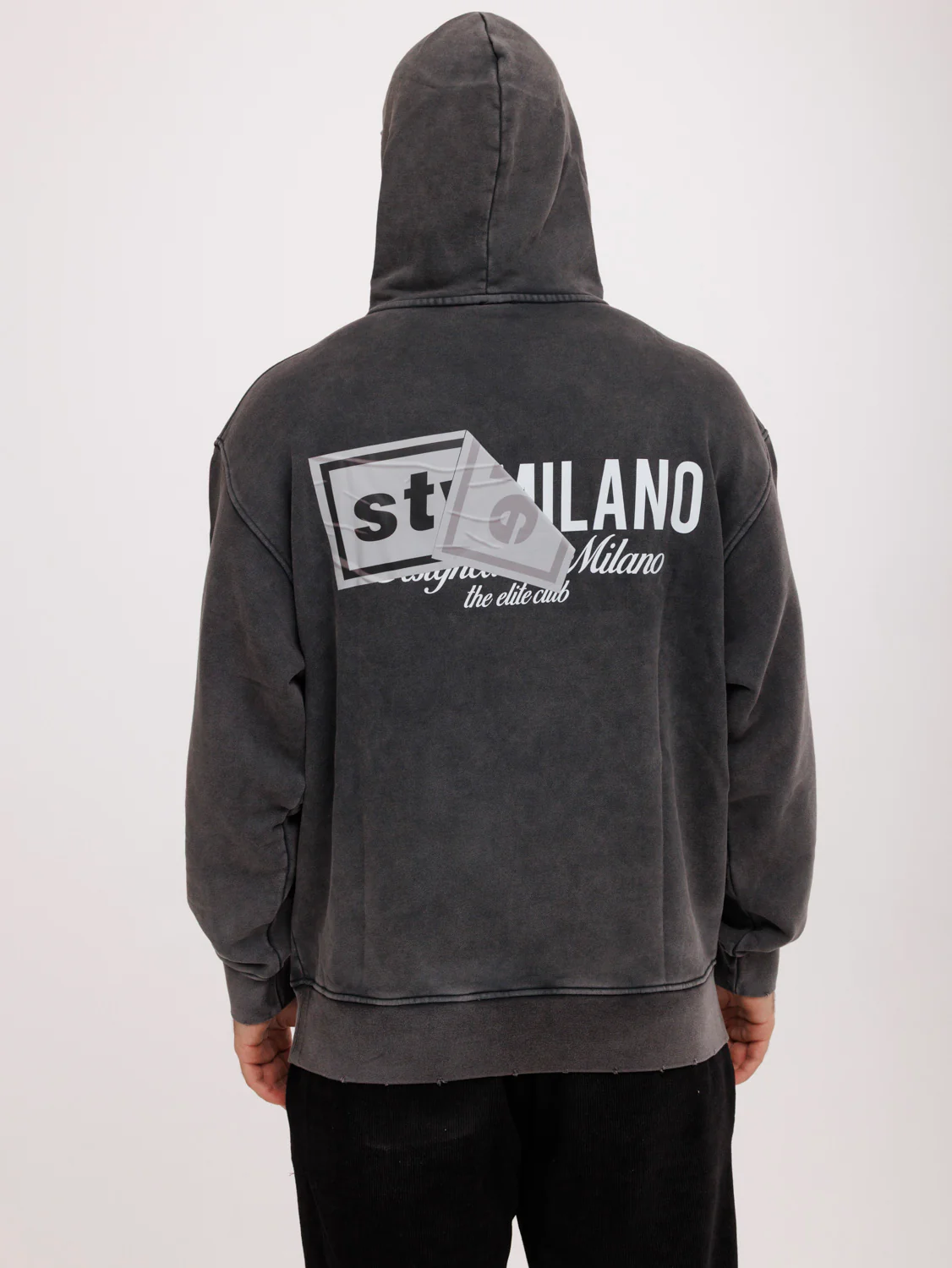 CREW MILANO Relax Style Sticker Hoodie