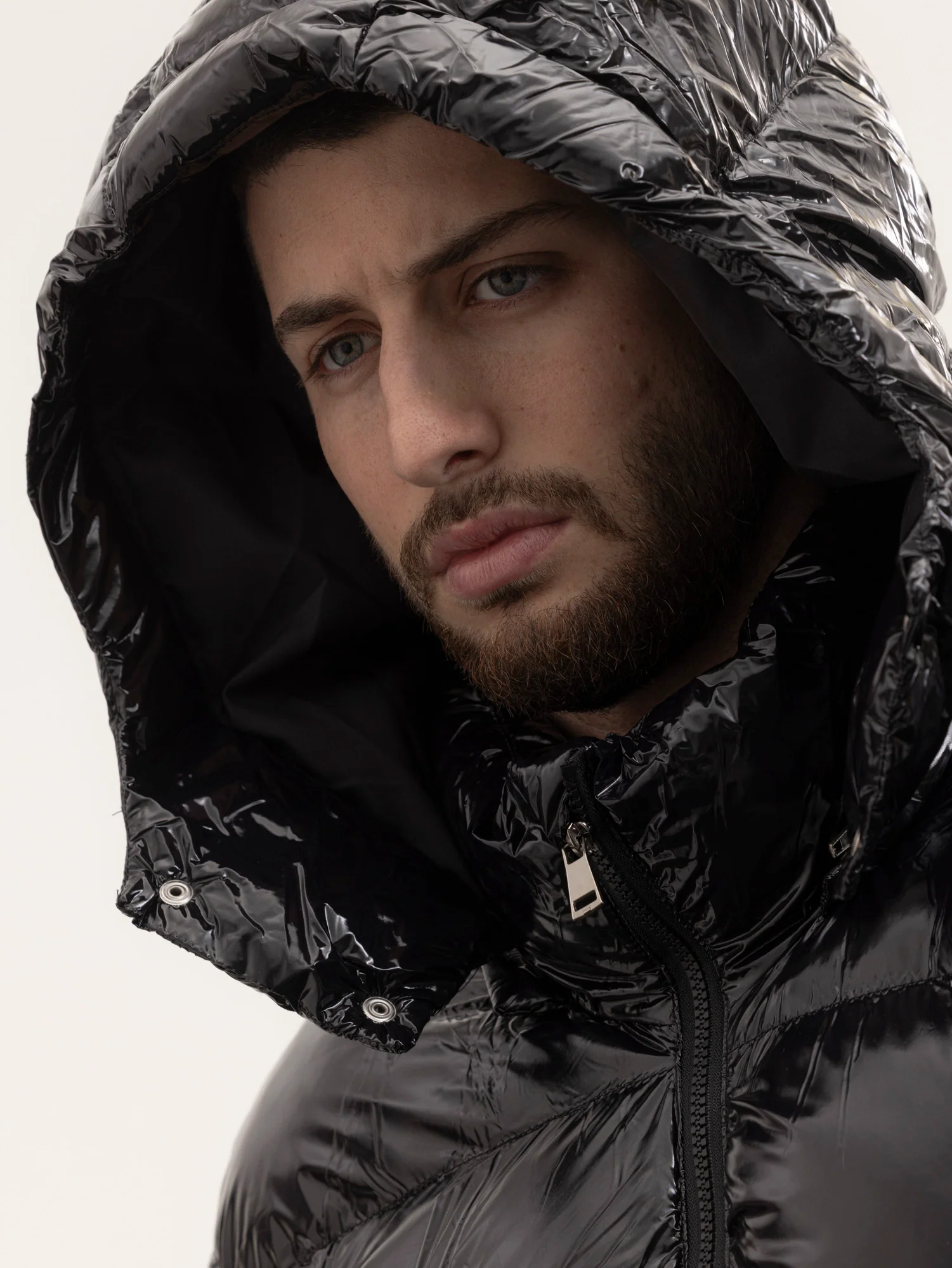 Crew Milano Shiny Coat - Black - Image 3