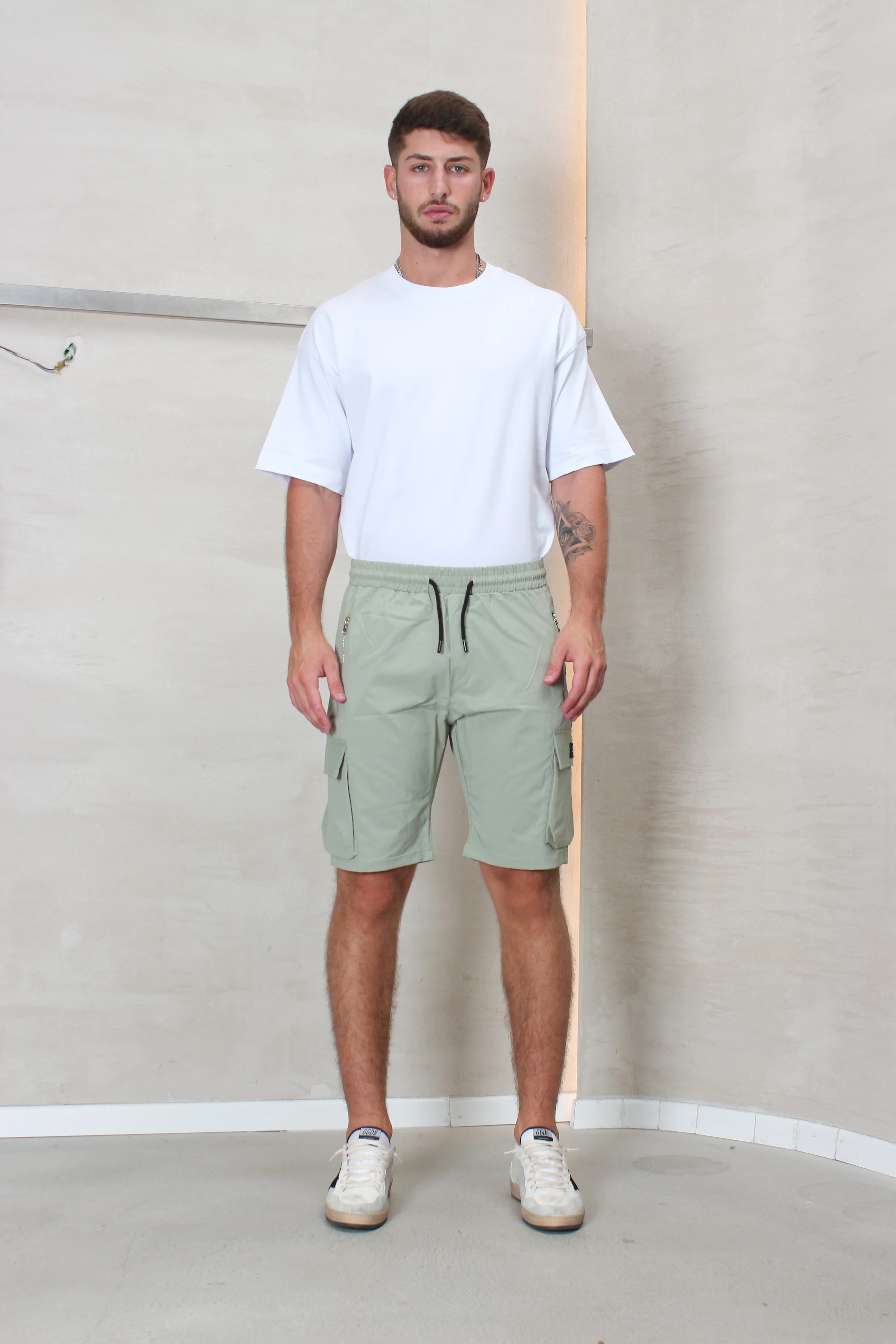 CREW Milano Short Cargo Pants Zipper Long Pocket - Image 18