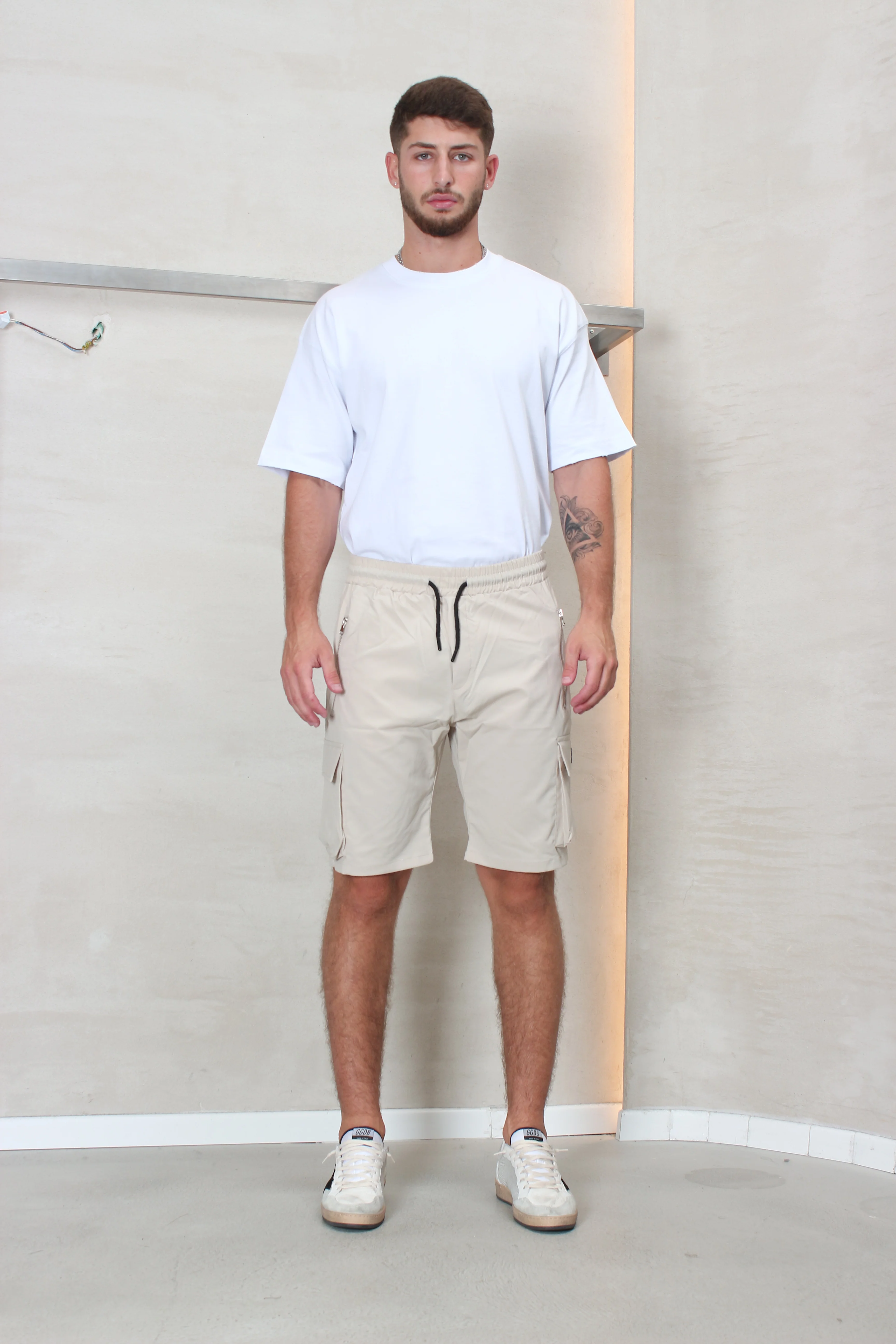 CREW Milano Short Cargo Pants Zipper Long Pocket - Image 8