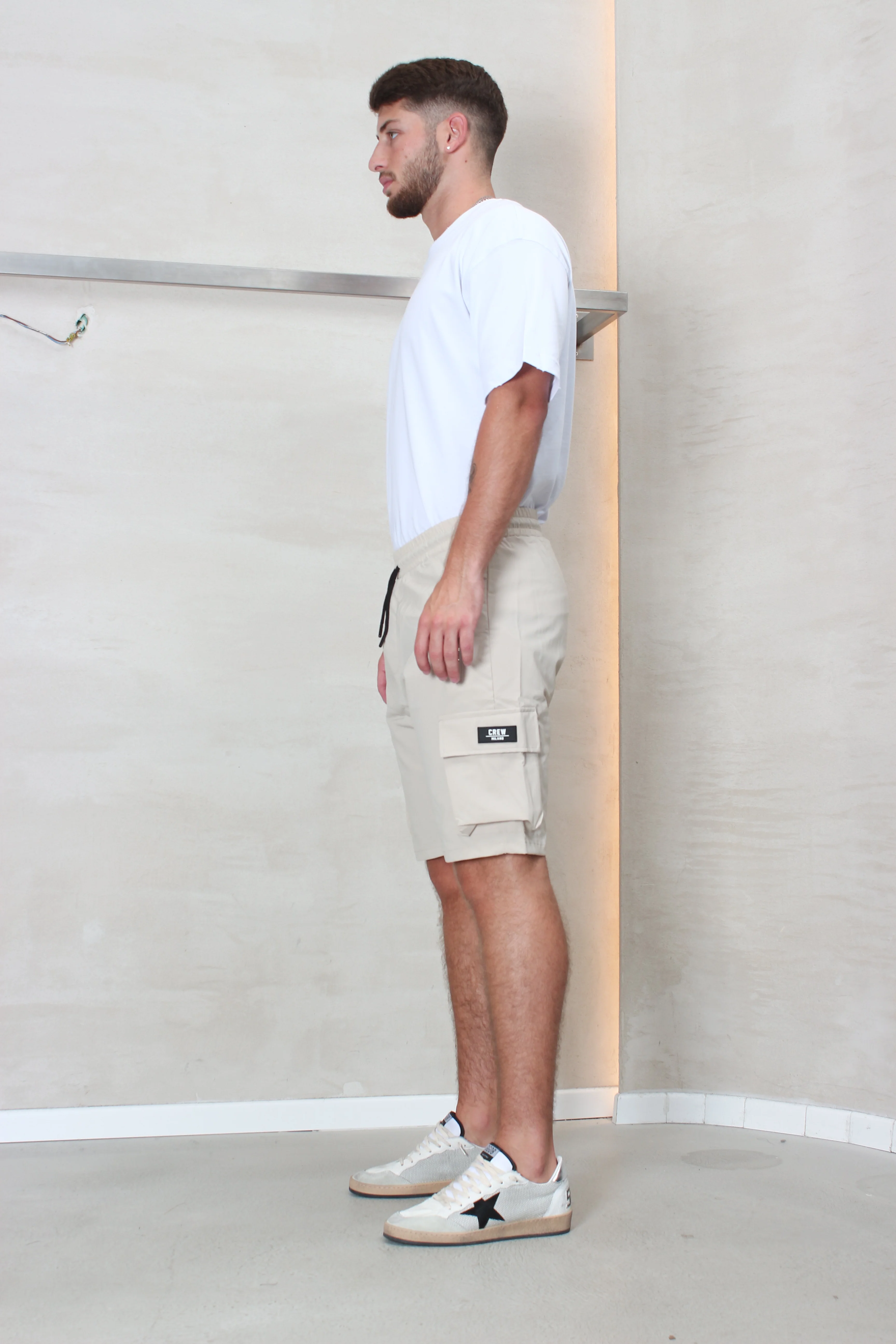 CREW Milano Short Cargo Pants Zipper Long Pocket - Image 9