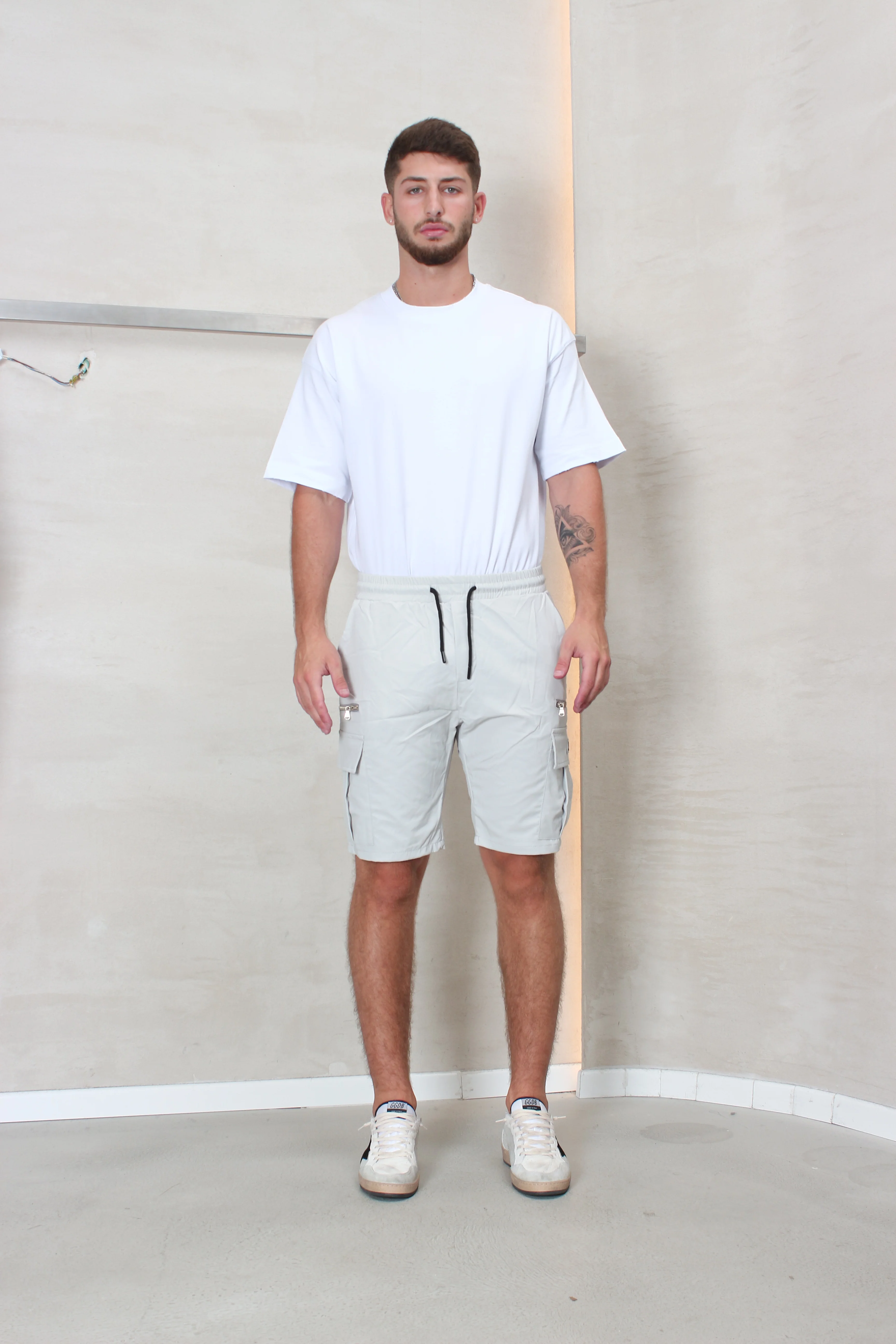 CREW Milano Short Cargo Pants Zipper Wide Pocket - Image 13