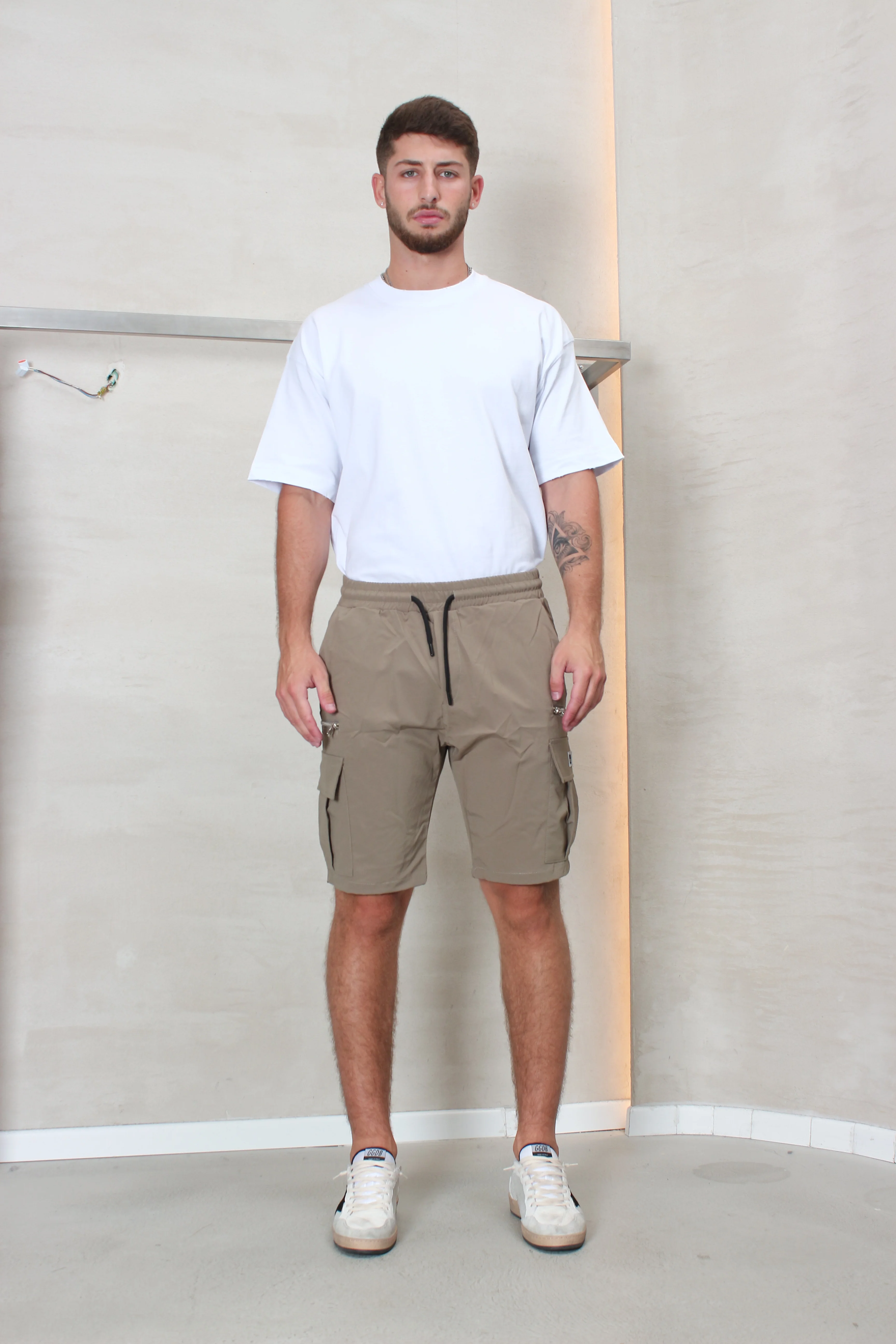 CREW Milano Short Cargo Pants Zipper Wide Pocket - Image 18