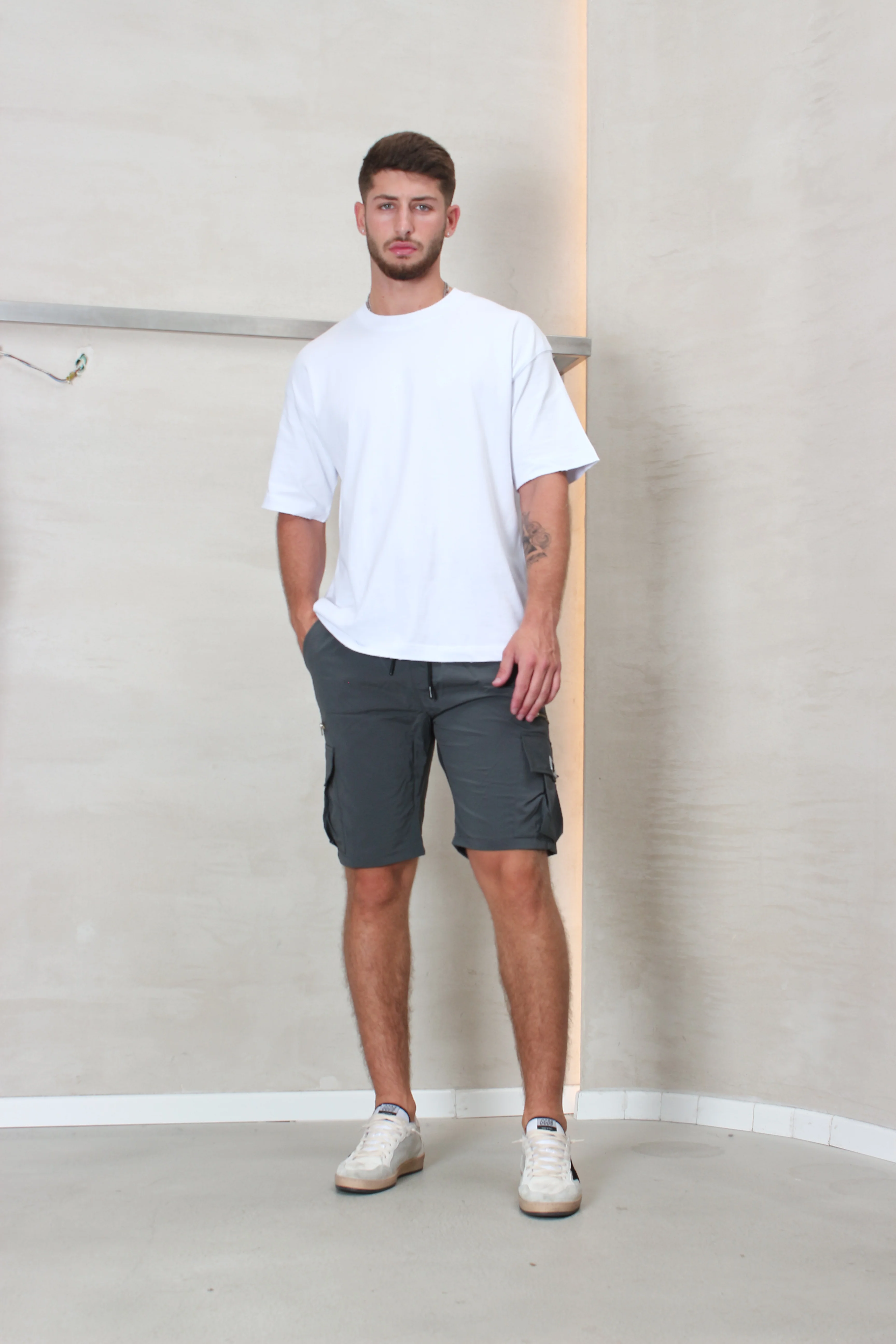 CREW Milano Short Cargo Pants Zipper Wide Pocket - Image 22