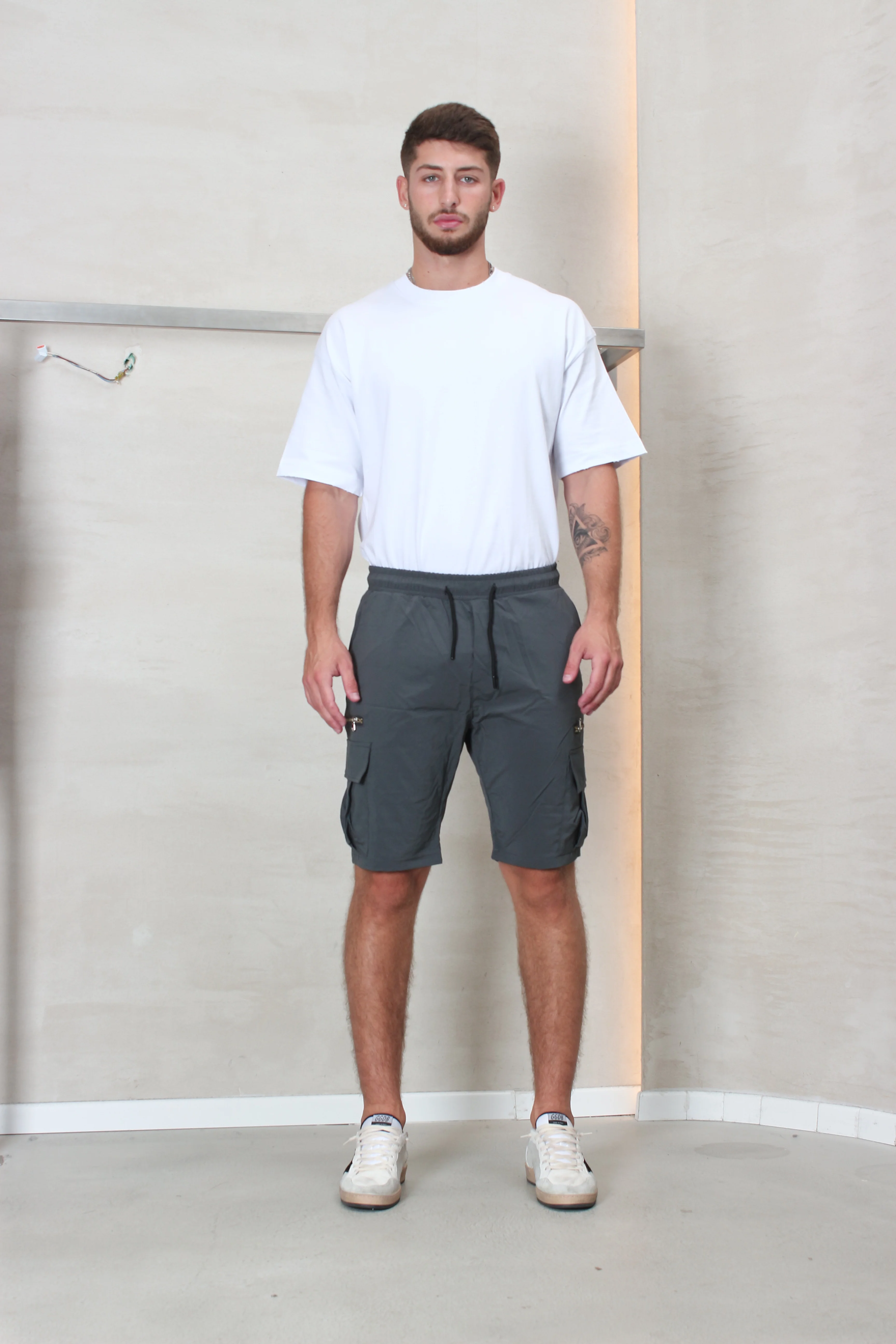 CREW Milano Short Cargo Pants Zipper Wide Pocket - Image 23