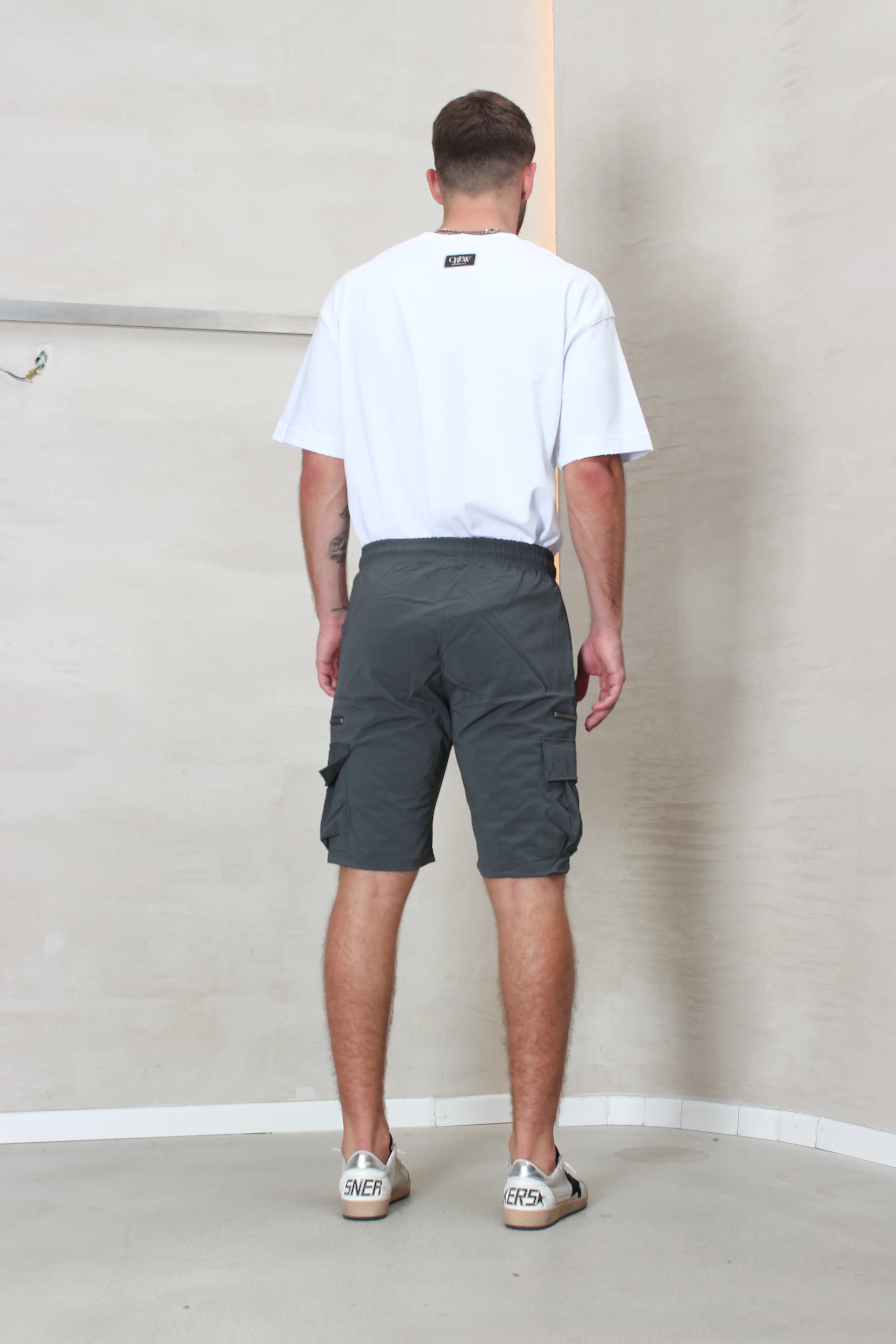 CREW Milano Short Cargo Pants Zipper Wide Pocket - Image 25