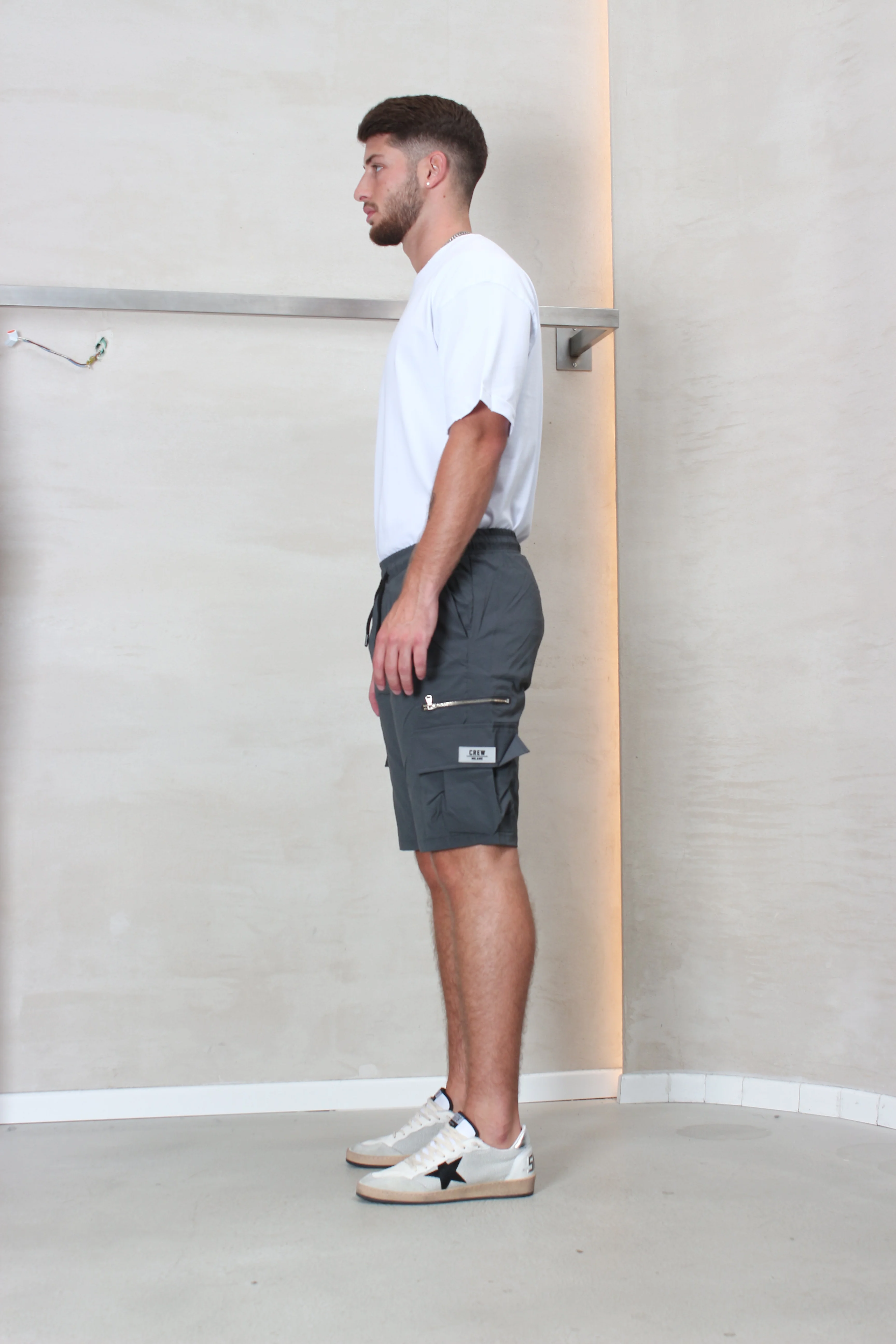 CREW Milano Short Cargo Pants Zipper Wide Pocket - Image 26