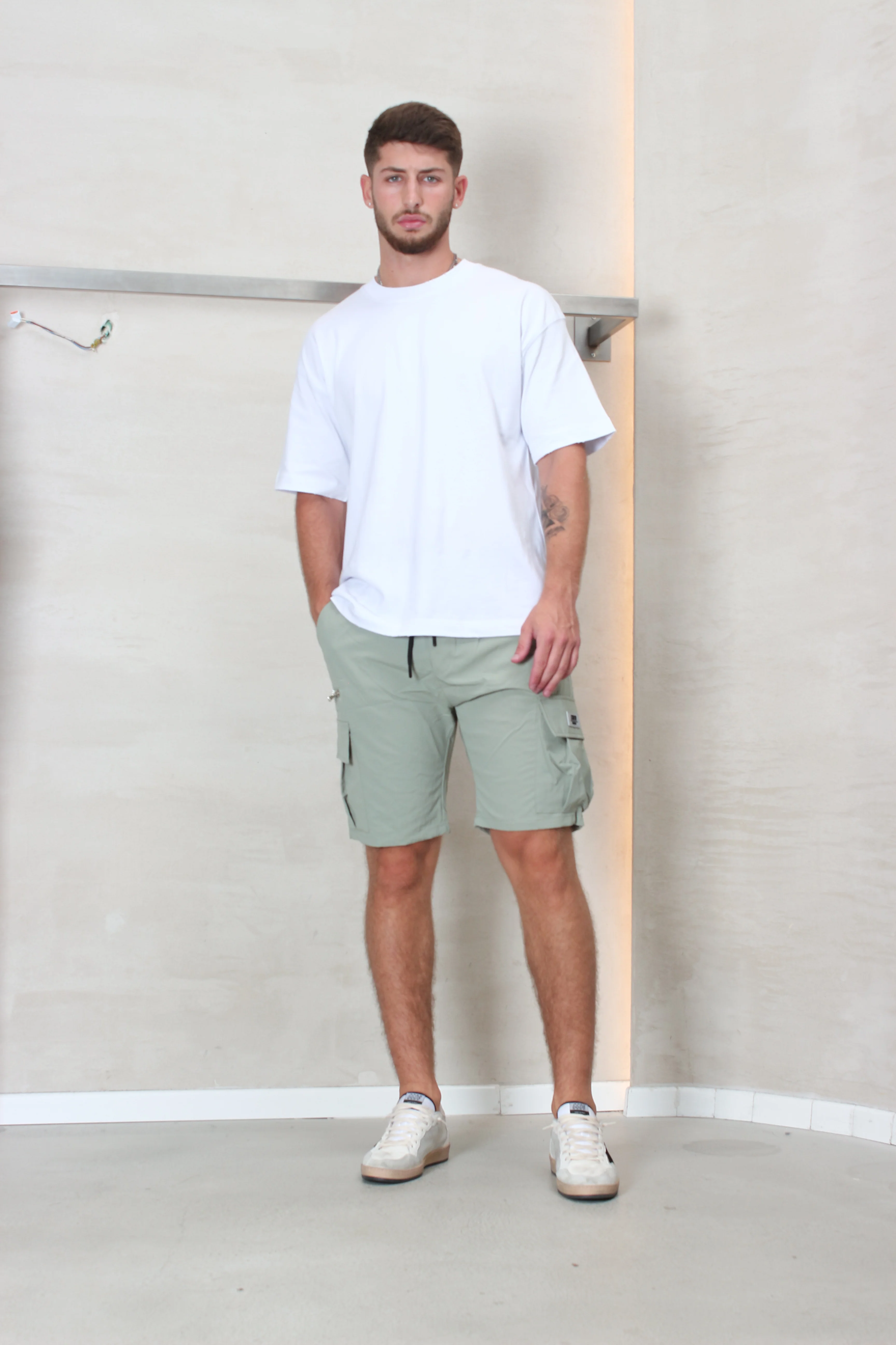 CREW Milano Short Cargo Pants Zipper Wide Pocket - Image 27