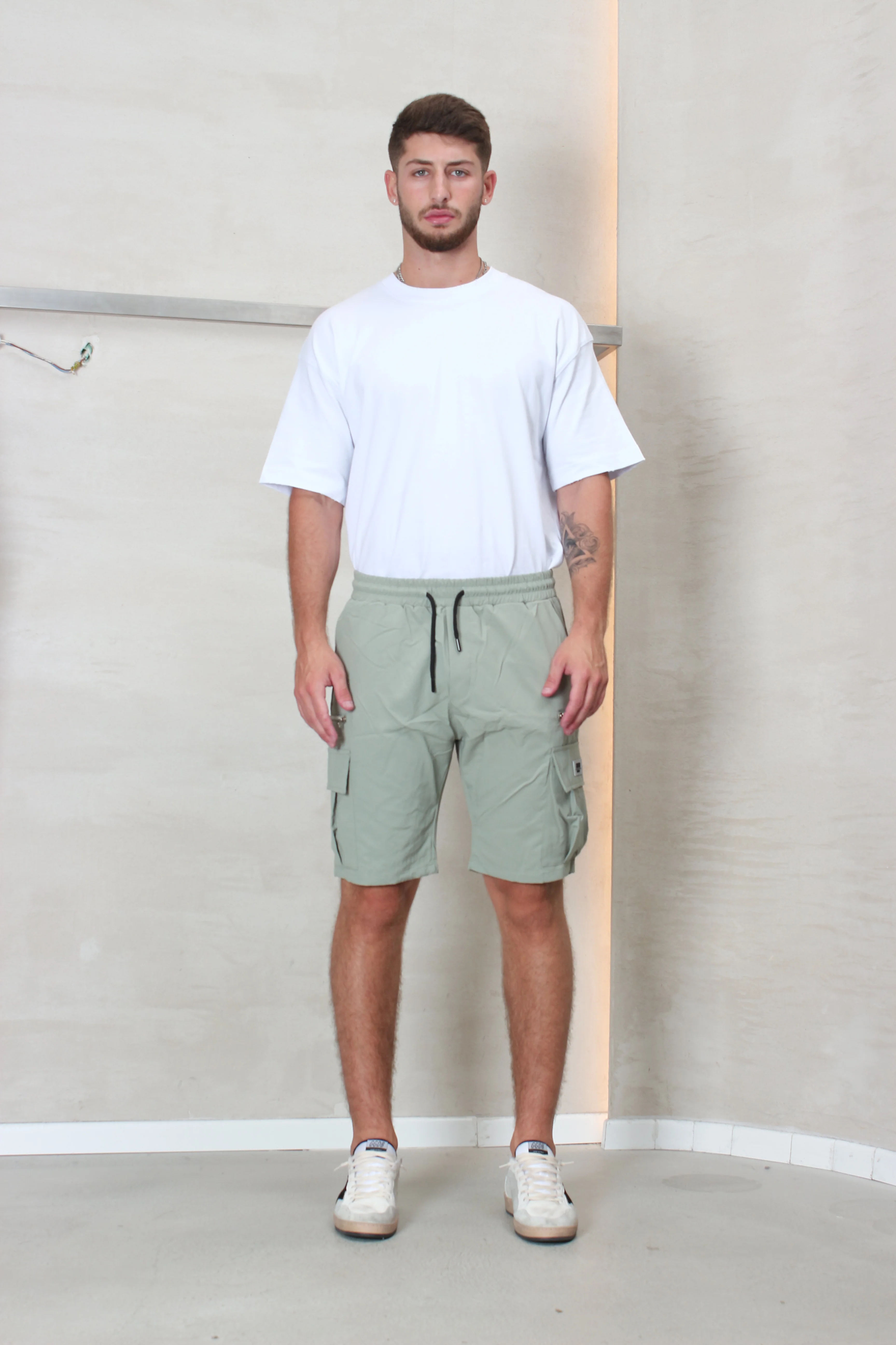 CREW Milano Short Cargo Pants Zipper Wide Pocket - Image 28