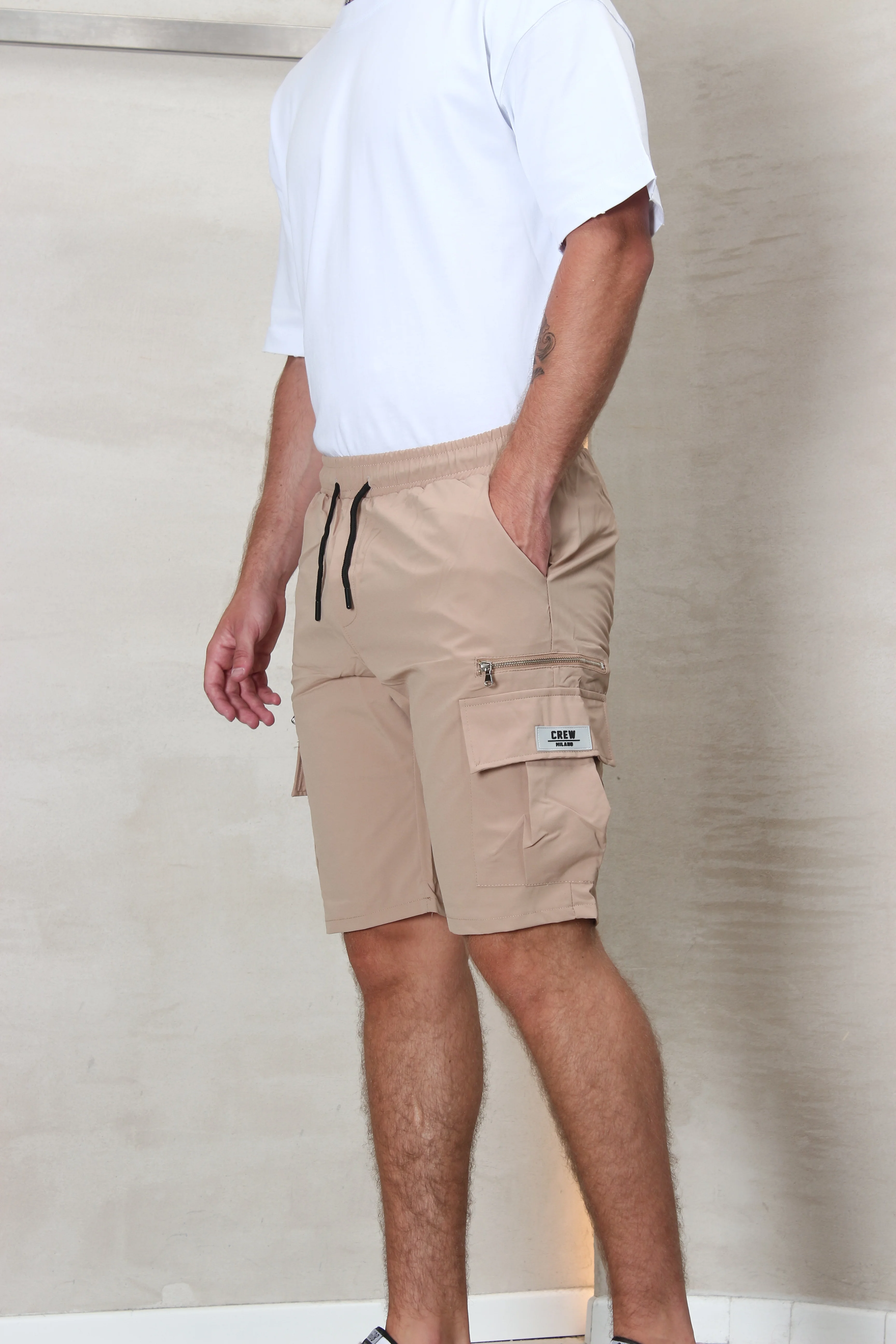CREW Milano Short Cargo Pants Zipper Wide Pocket - Image 30
