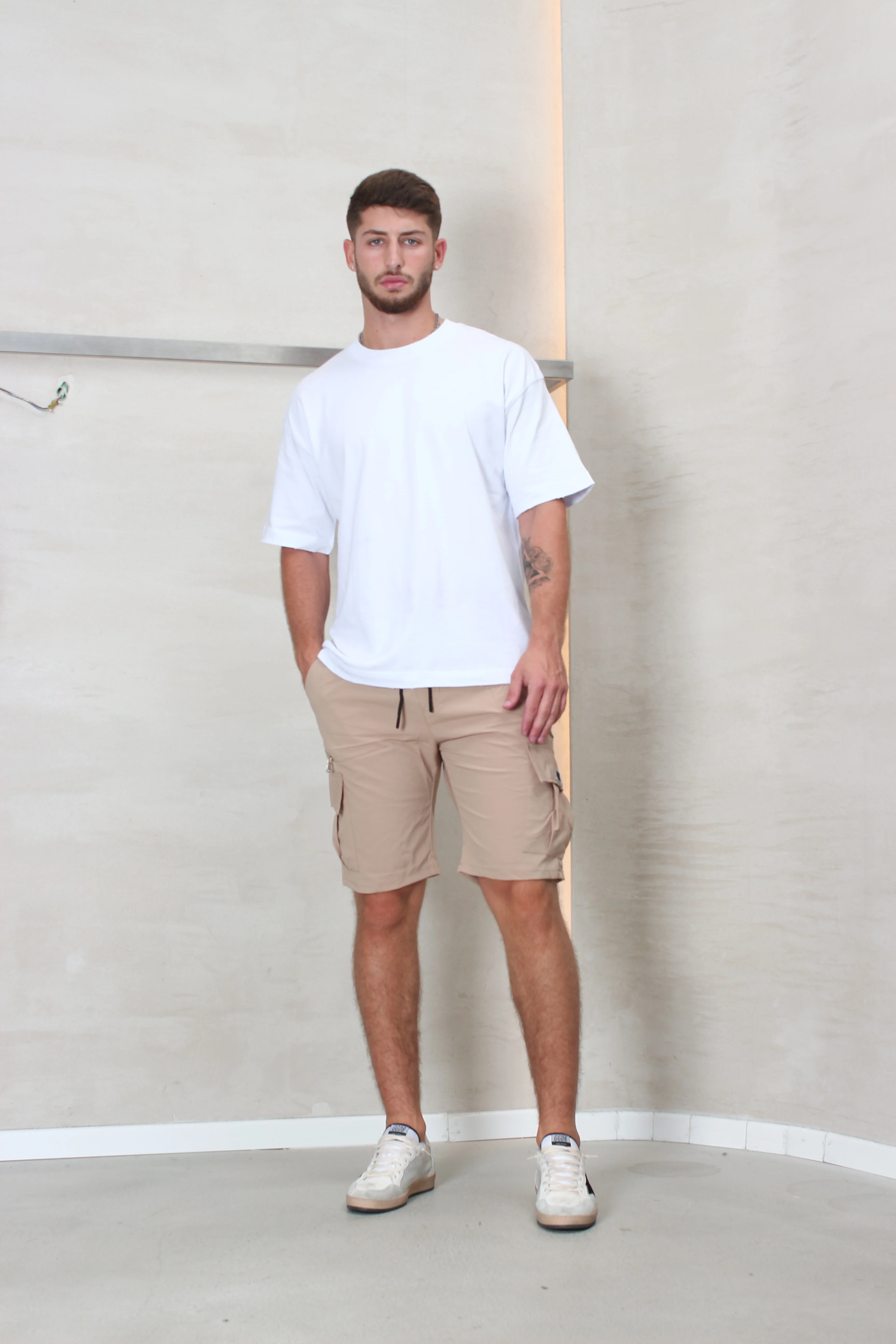 CREW Milano Short Cargo Pants Zipper Wide Pocket - Image 32
