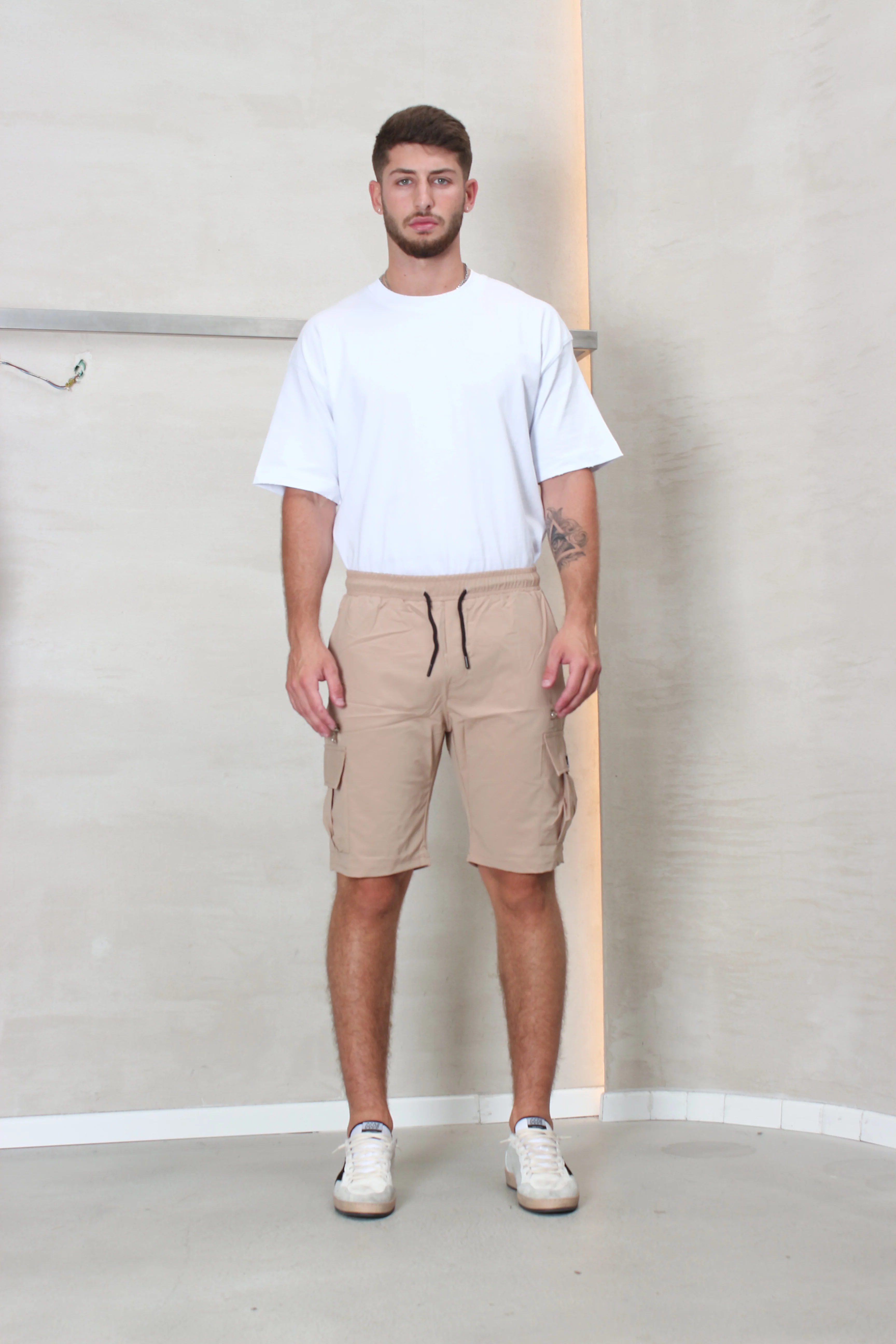 CREW Milano Short Cargo Pants Zipper Wide Pocket - Image 33