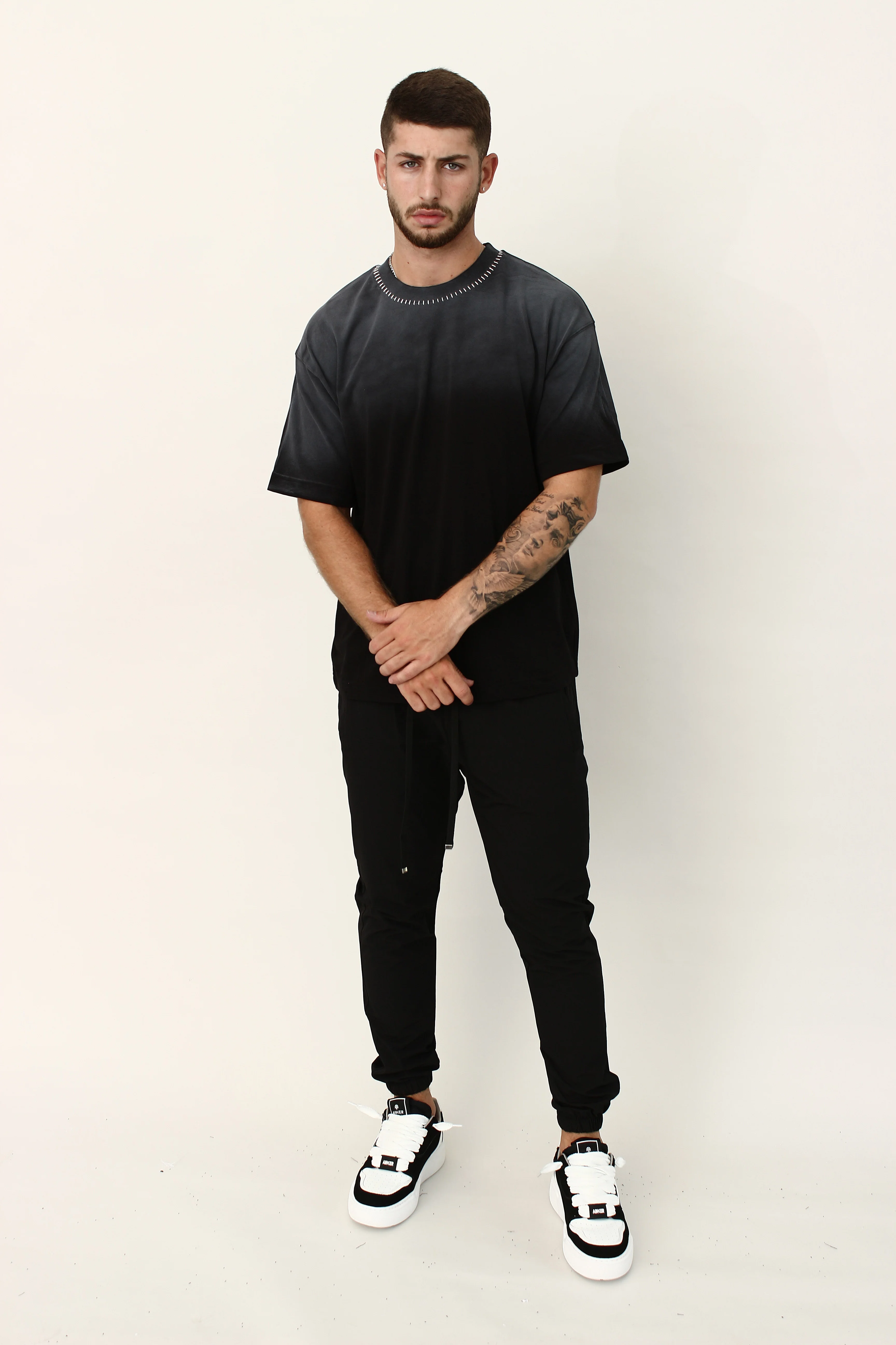 CREW Milano Spray Neck Oversized T-Shirt - Image 3