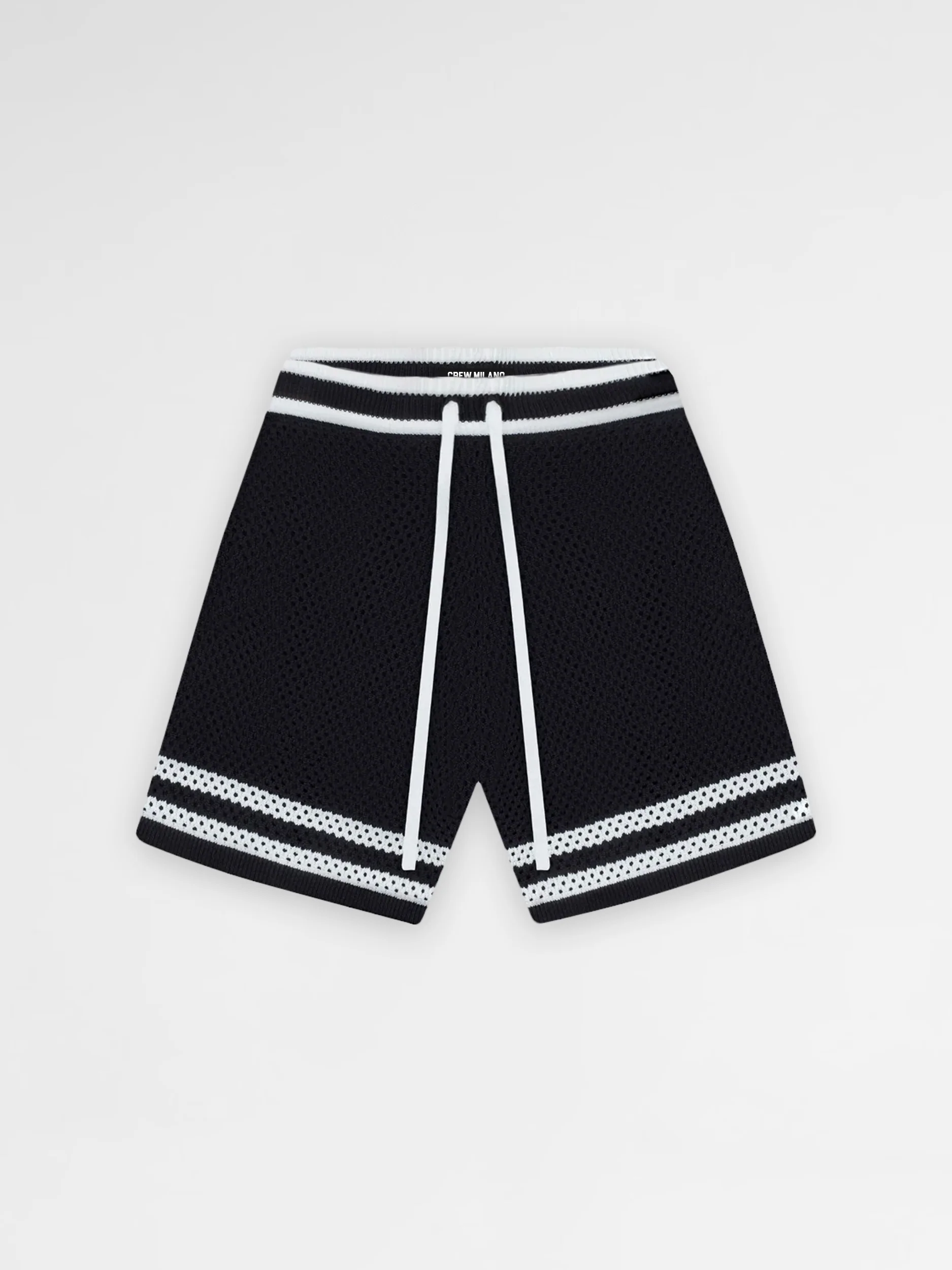CREW Milano Tennis Shorts Knitwear Black - Image 2
