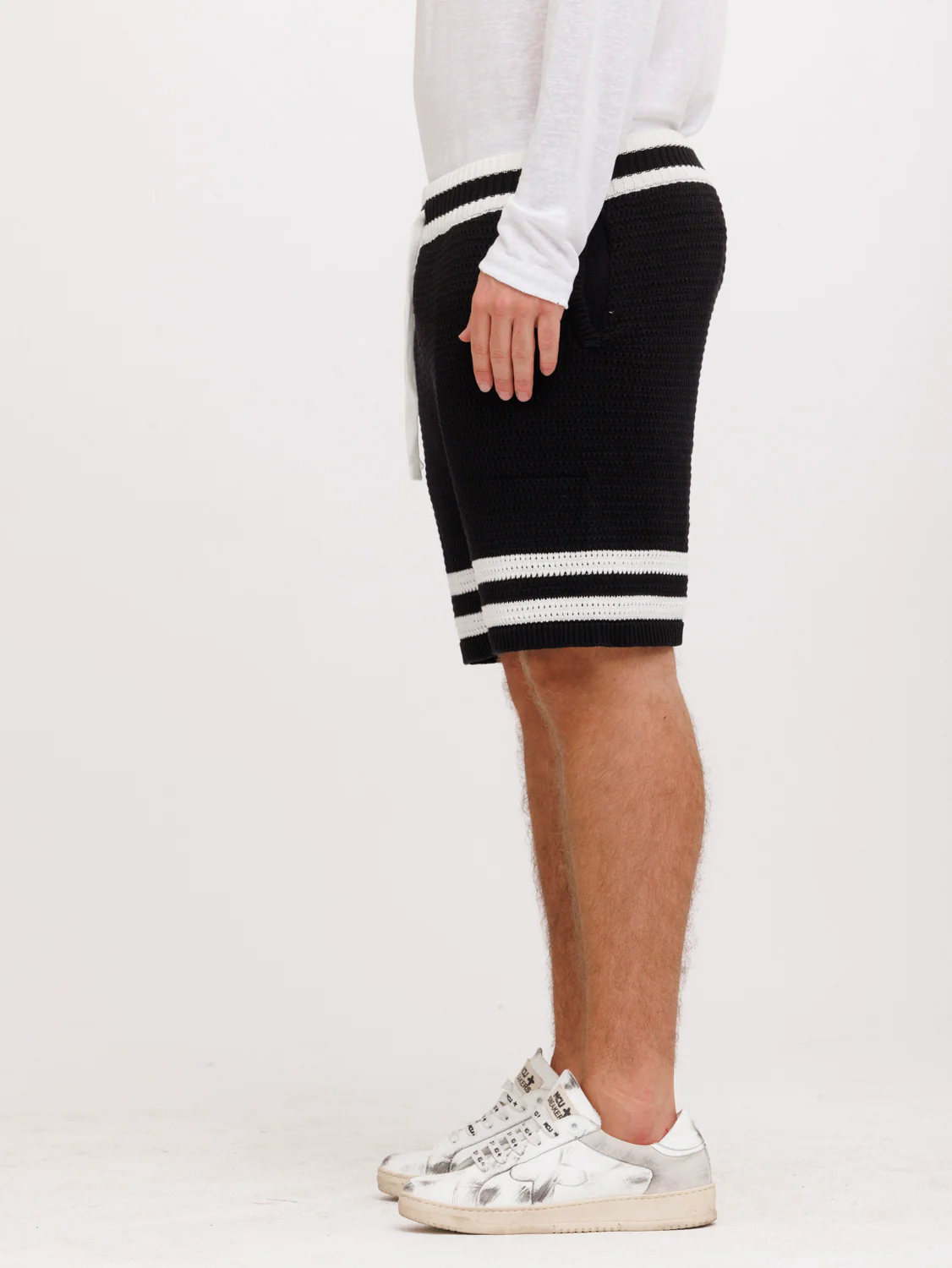 CREW Milano Tennis Shorts Knitwear Black - Image 4