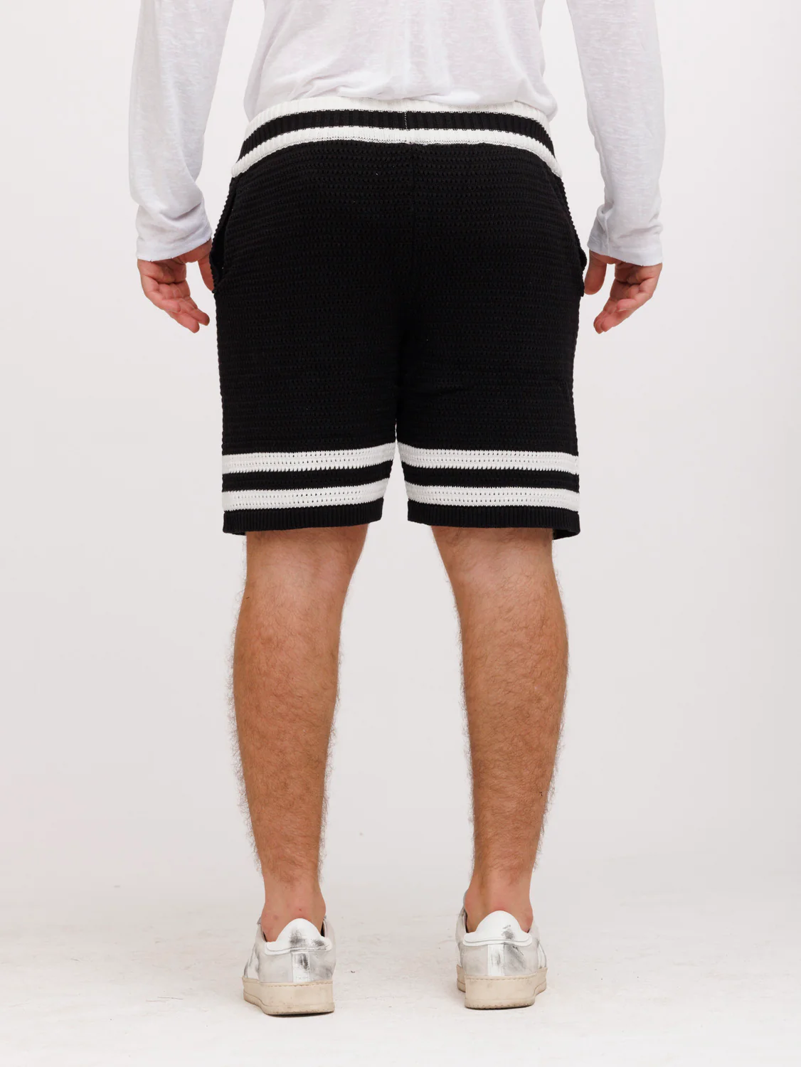 CREW Milano Tennis Shorts Knitwear Black - Image 5