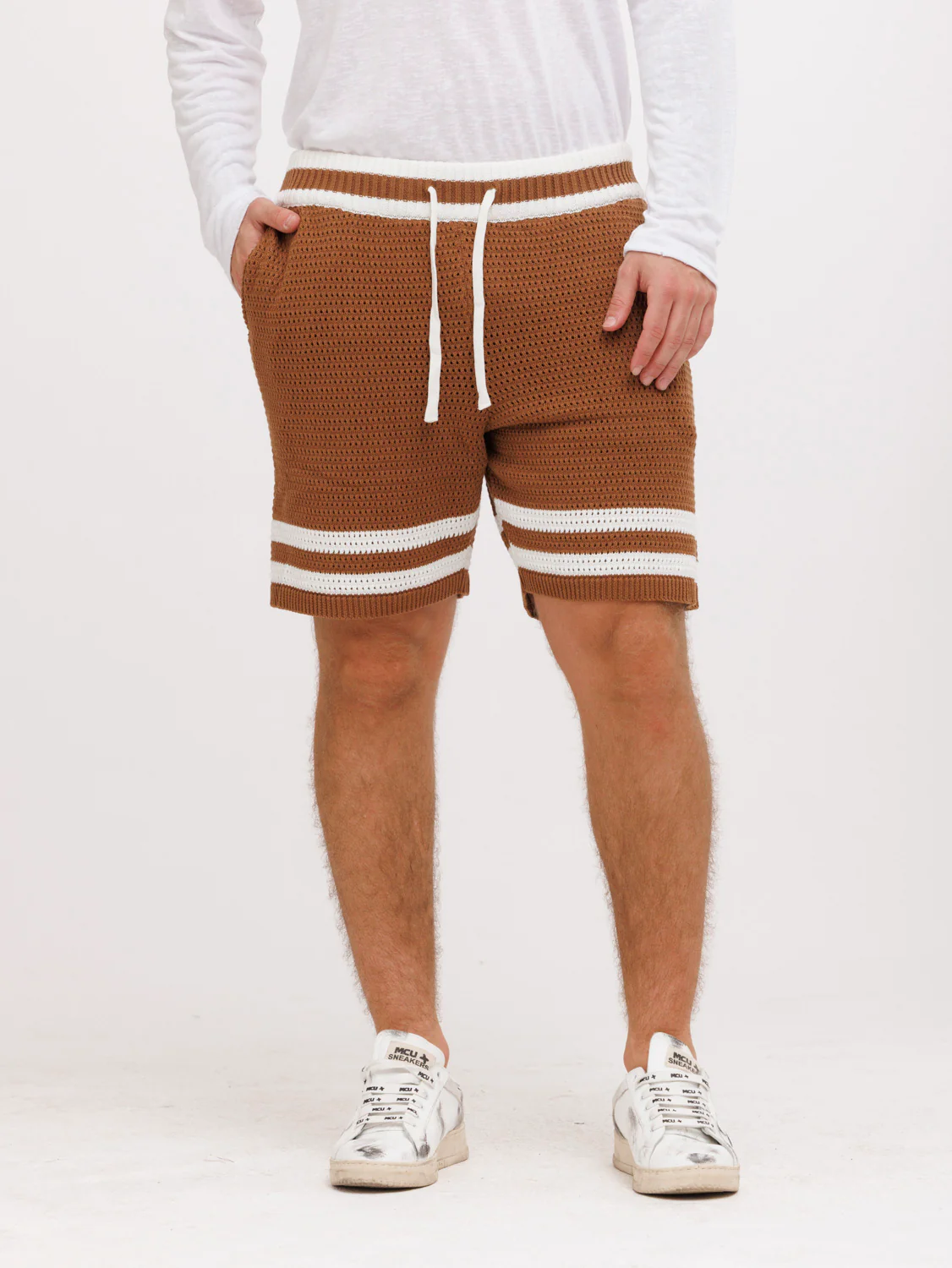 CREW Milano Tennis Shorts Knitwear Brown