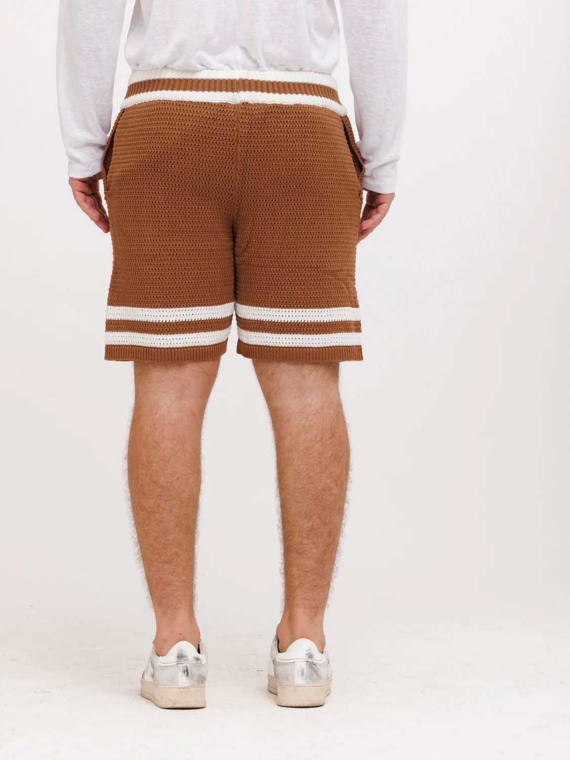 CREW Milano Tennis Shorts Knitwear Brown - Image 3