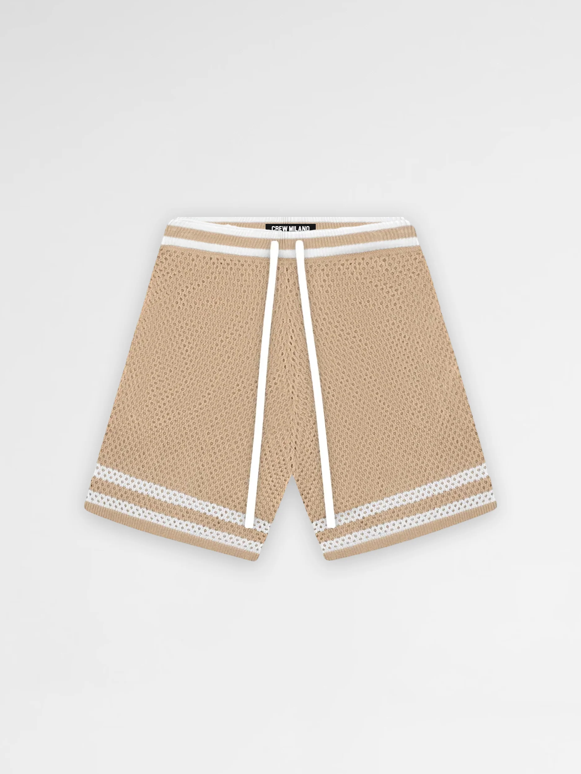 CREW Milano Tennis Shorts Knitwear Brown - Image 2