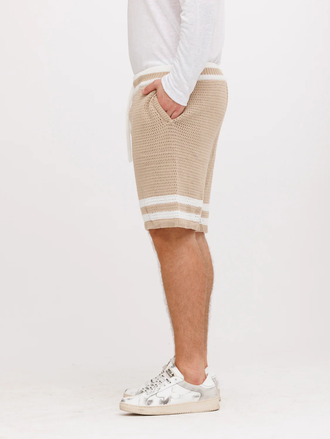 CREW Milano Tennis Shorts Knitwear Brown - Image 3
