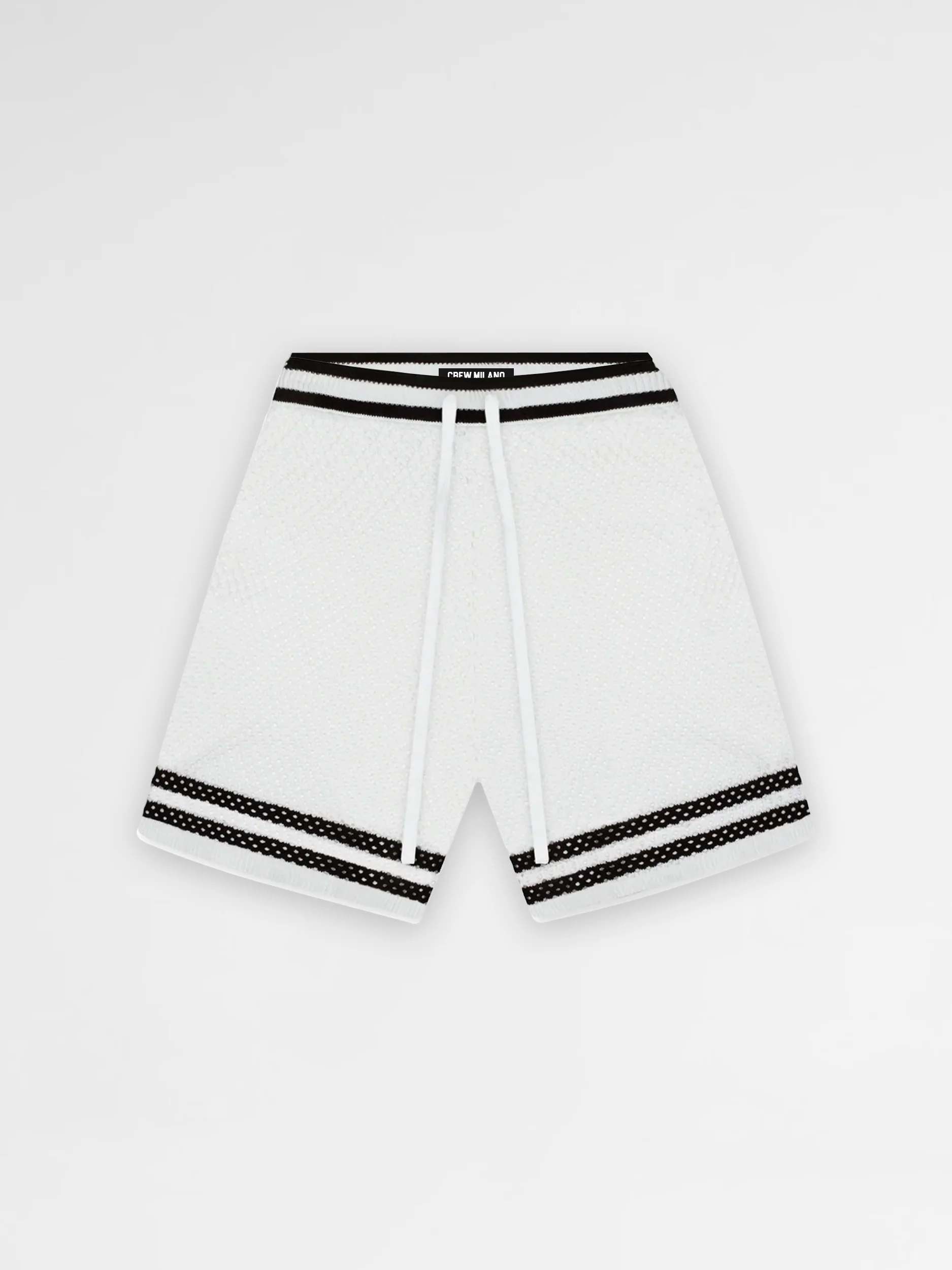 CREW Milano Tennis Shorts Knitwear White - Image 2