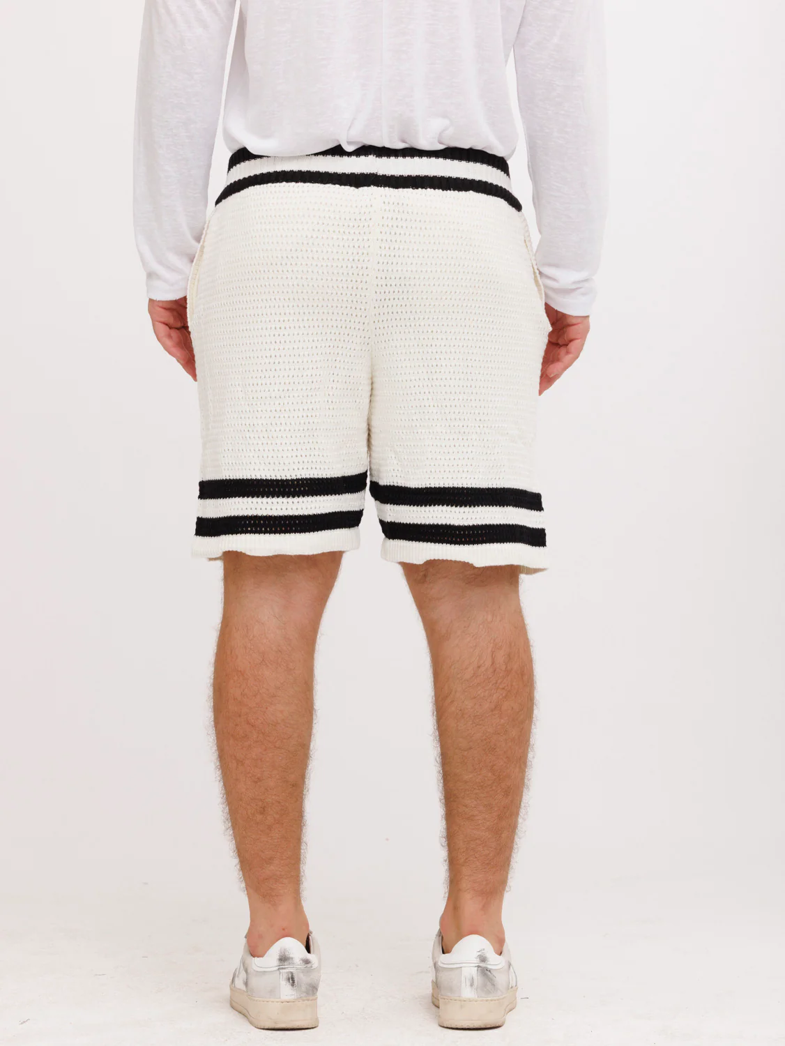 CREW Milano Tennis Shorts Knitwear White - Image 4