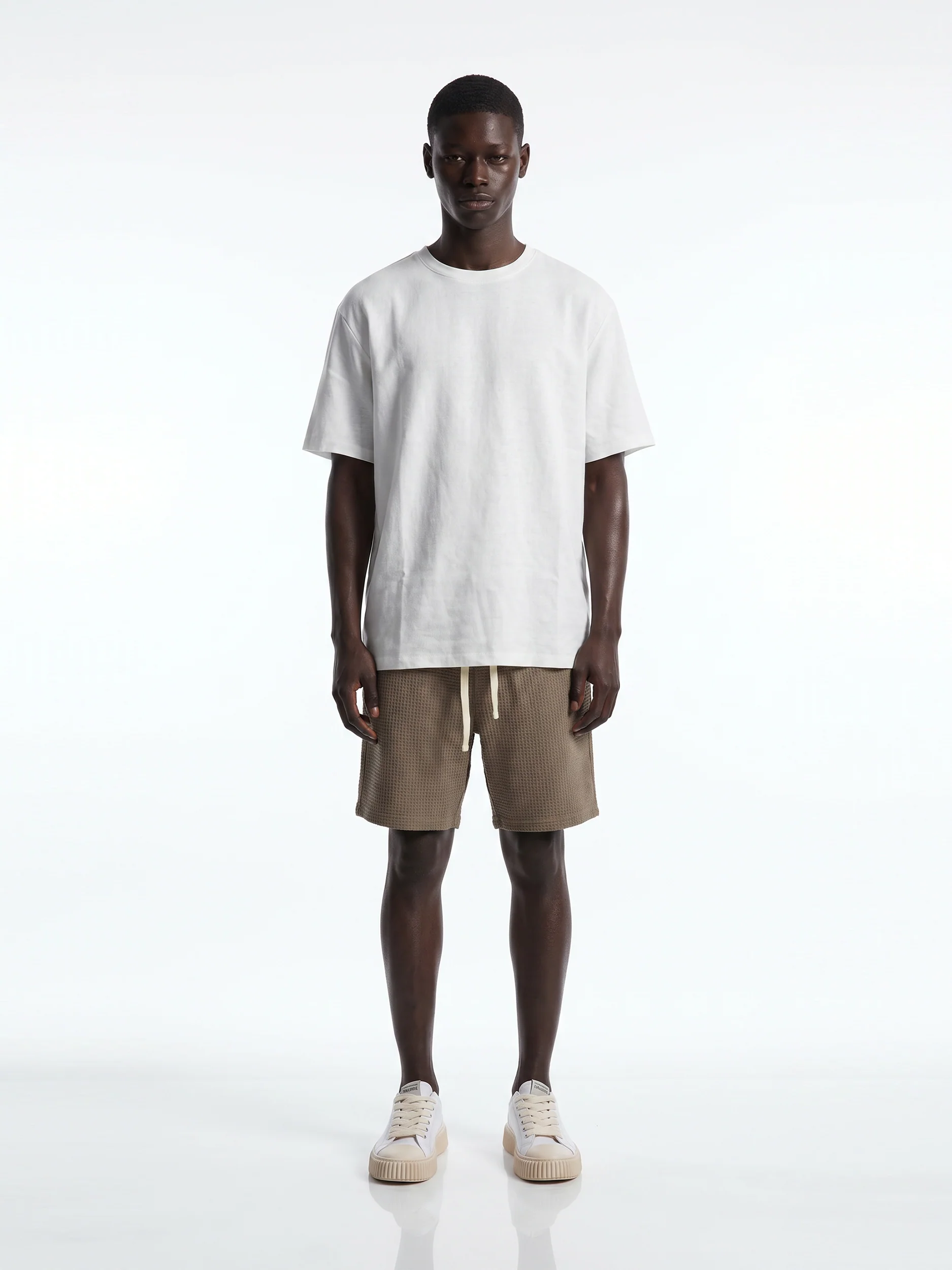 CREW Milano Waffle Shorts Khaki - Image 3