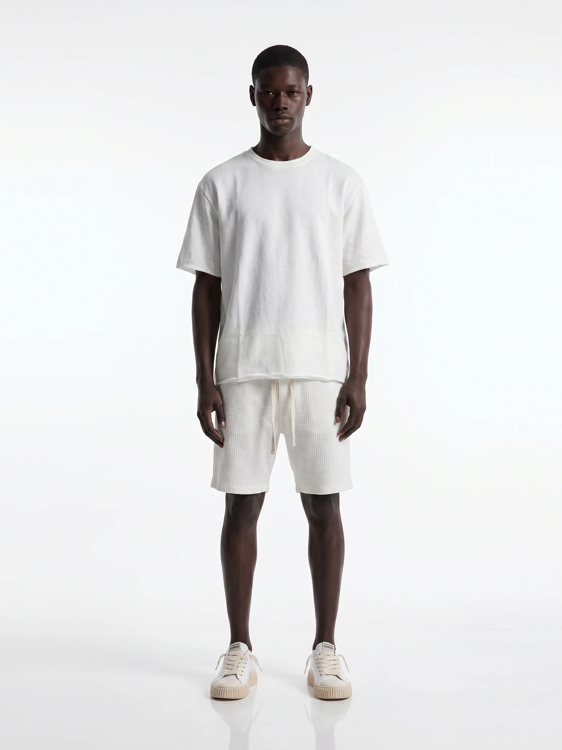 CREW Milano Waffle Shorts White - Image 3