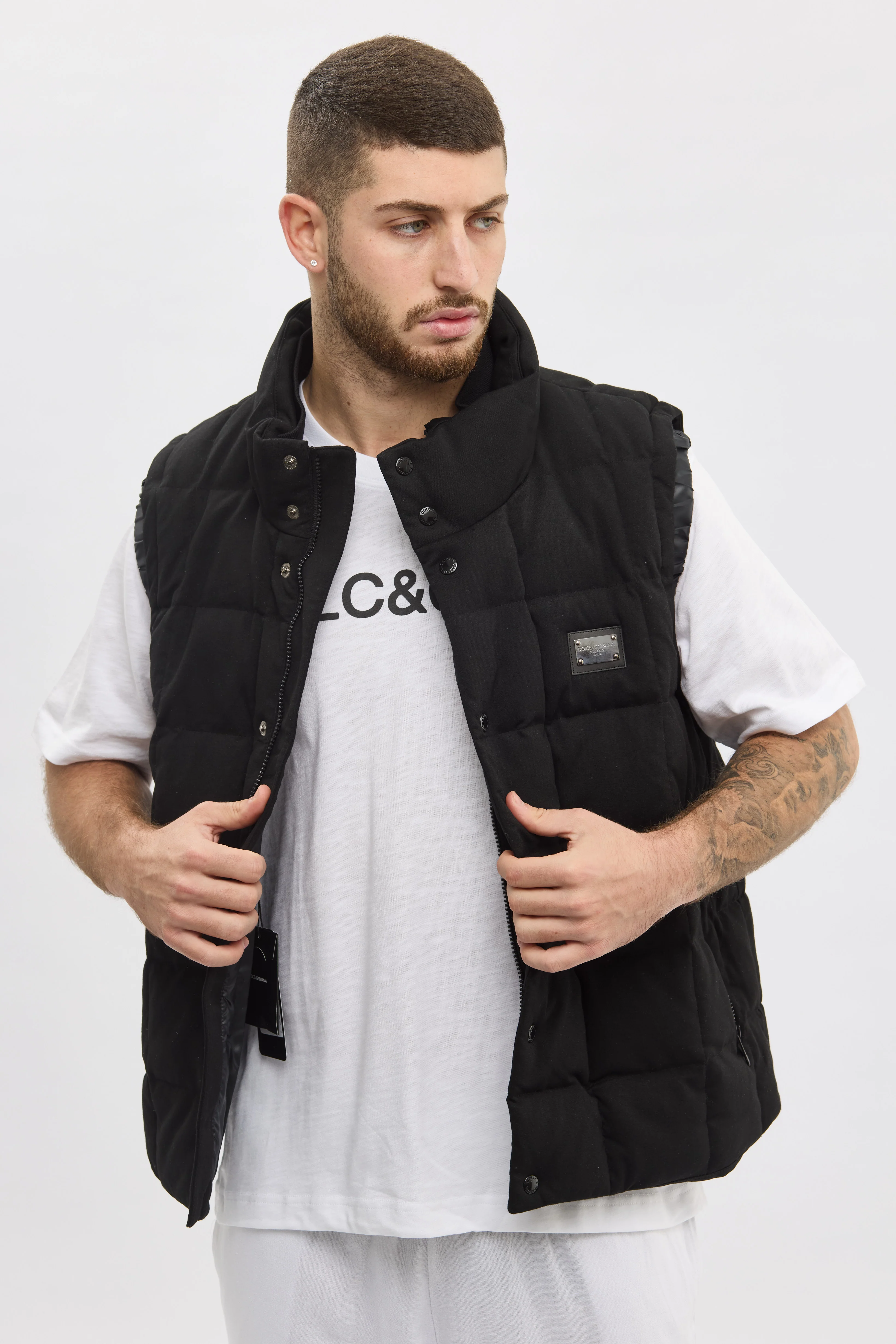 Dolce & Gabbana Black Padded Vest - Image 4