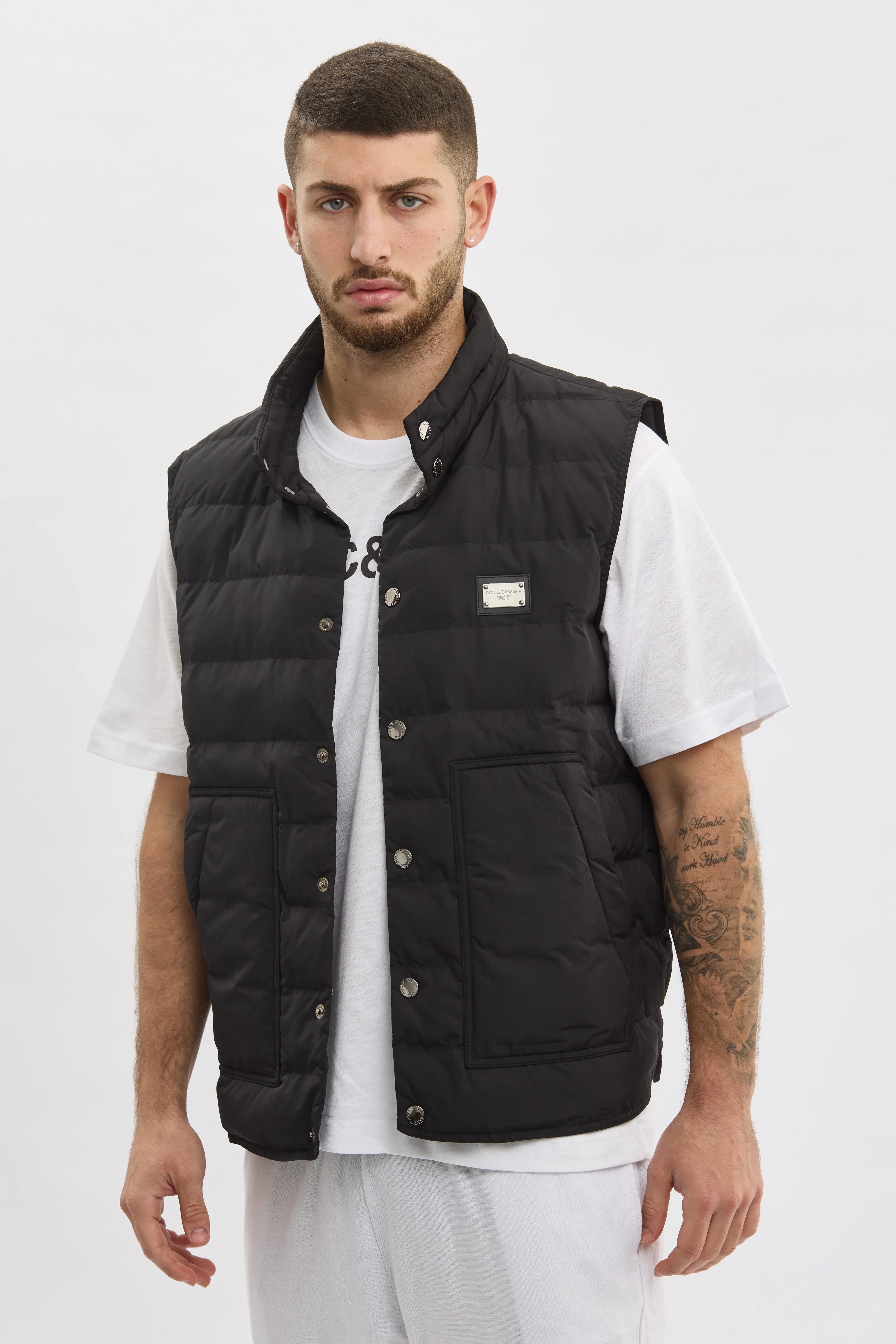 Dolce & Gabbana Black Padded Vest - Image 3