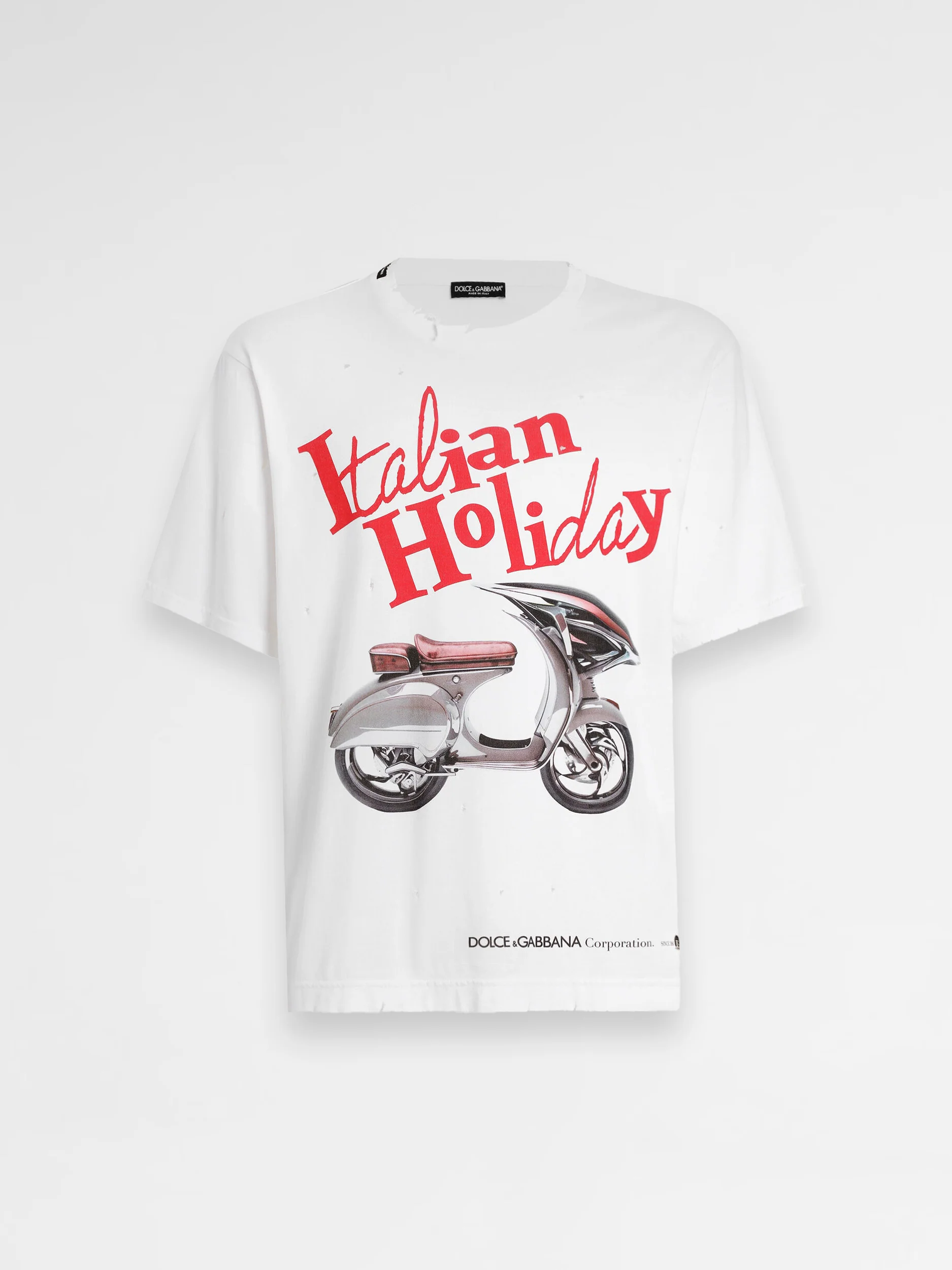 Dolce & Gabbana Cotton T-shirt with Vespa print
