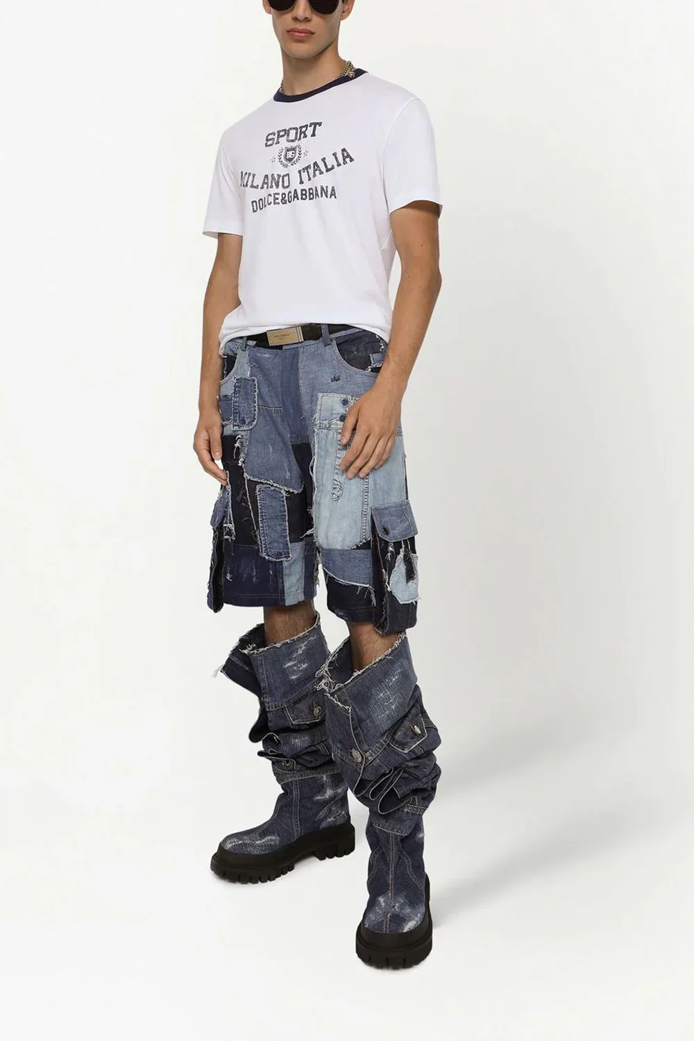 Dolce & Gabbana crackle-logo-print T-shirt - Image 3
