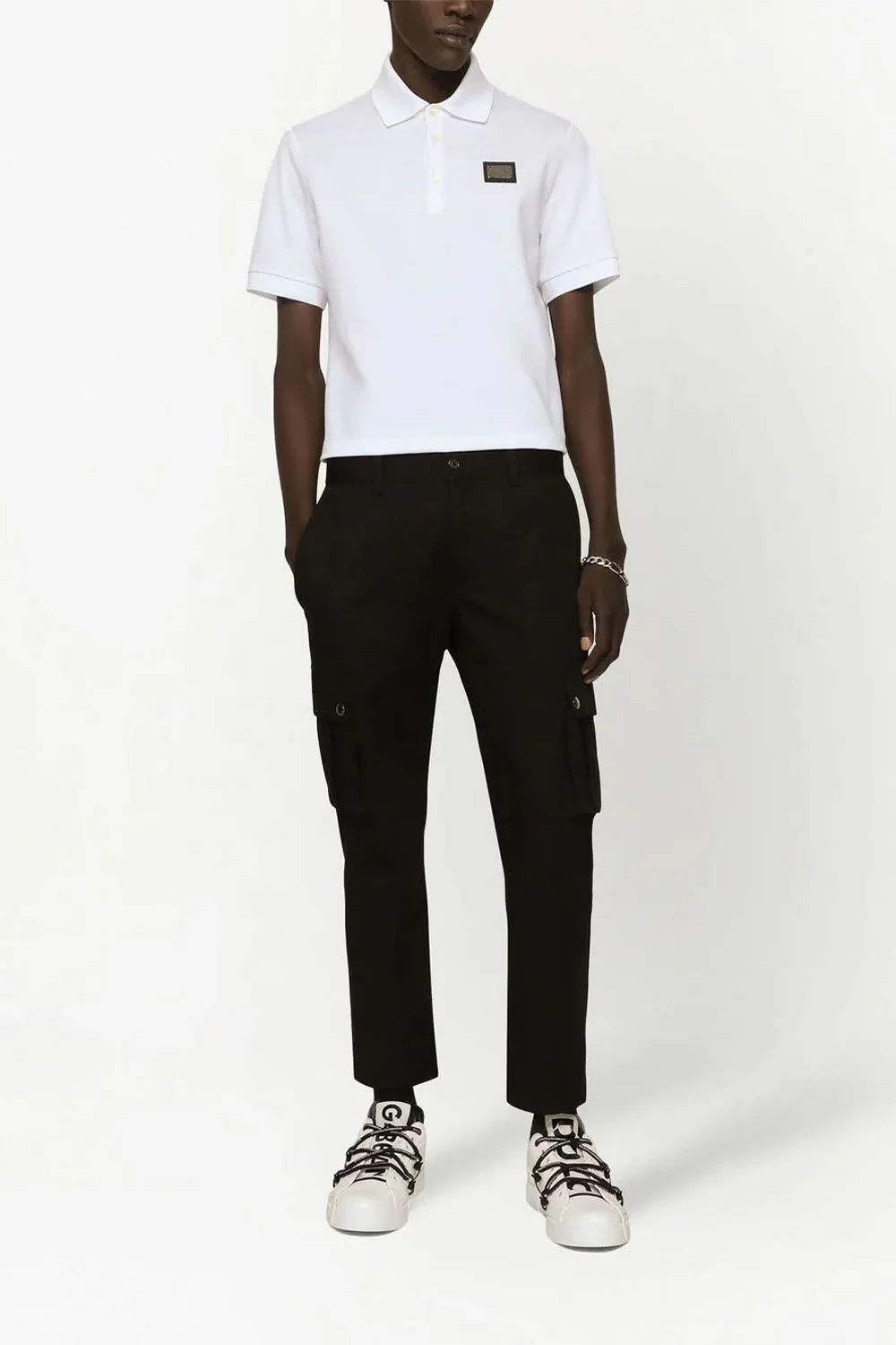 Dolce & Gabbana DG Essentials cotton piqué polo shirt - Image 4