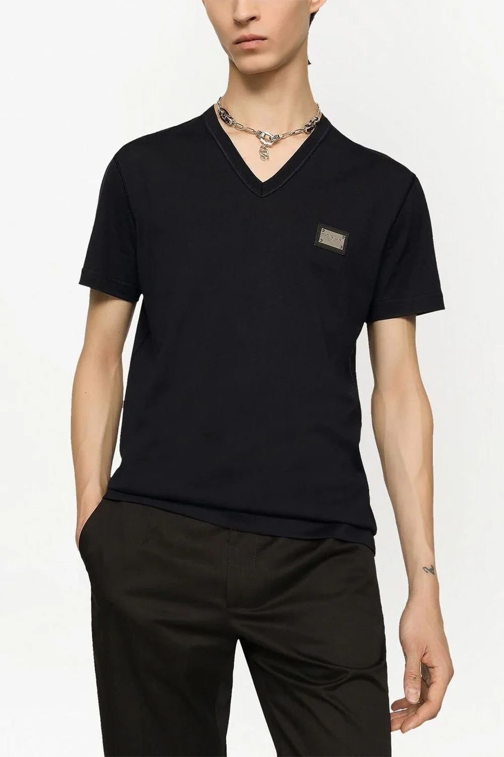Dolce & Gabbana DG Essentials V-neck T-shirt - Image 2