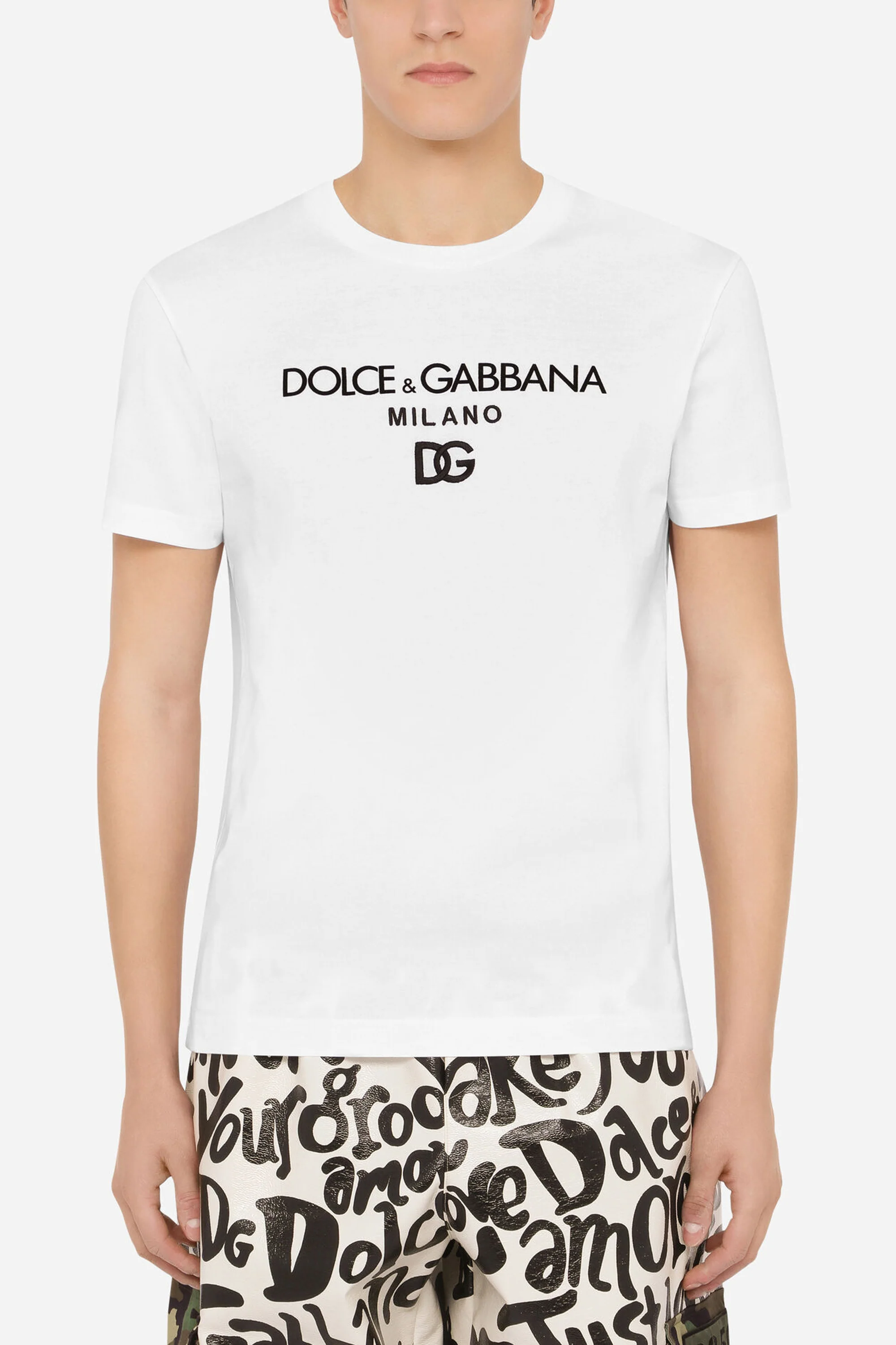 Dolce & Gabbana DG logo print white T-shirt - Image 2