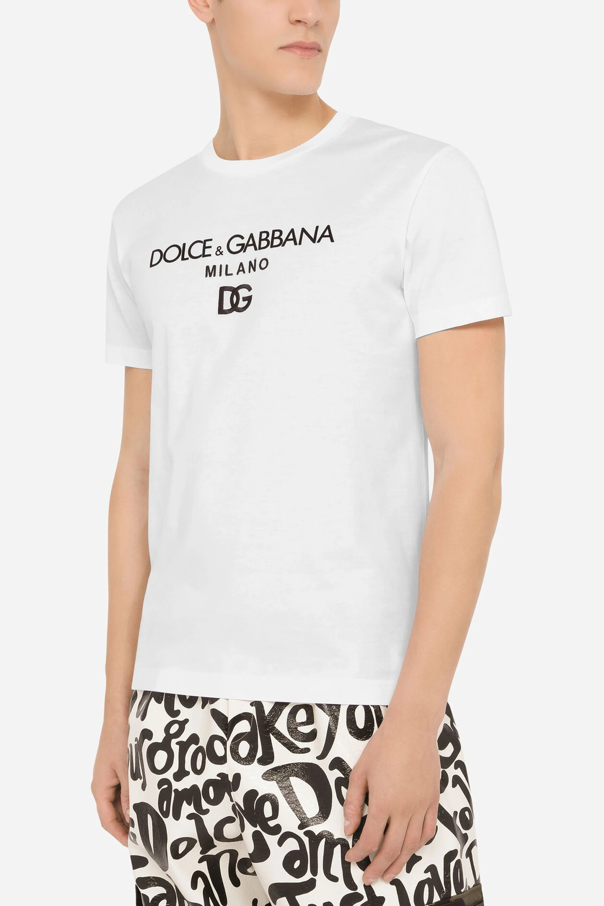 Dolce & Gabbana DG logo print white T-shirt - Image 3