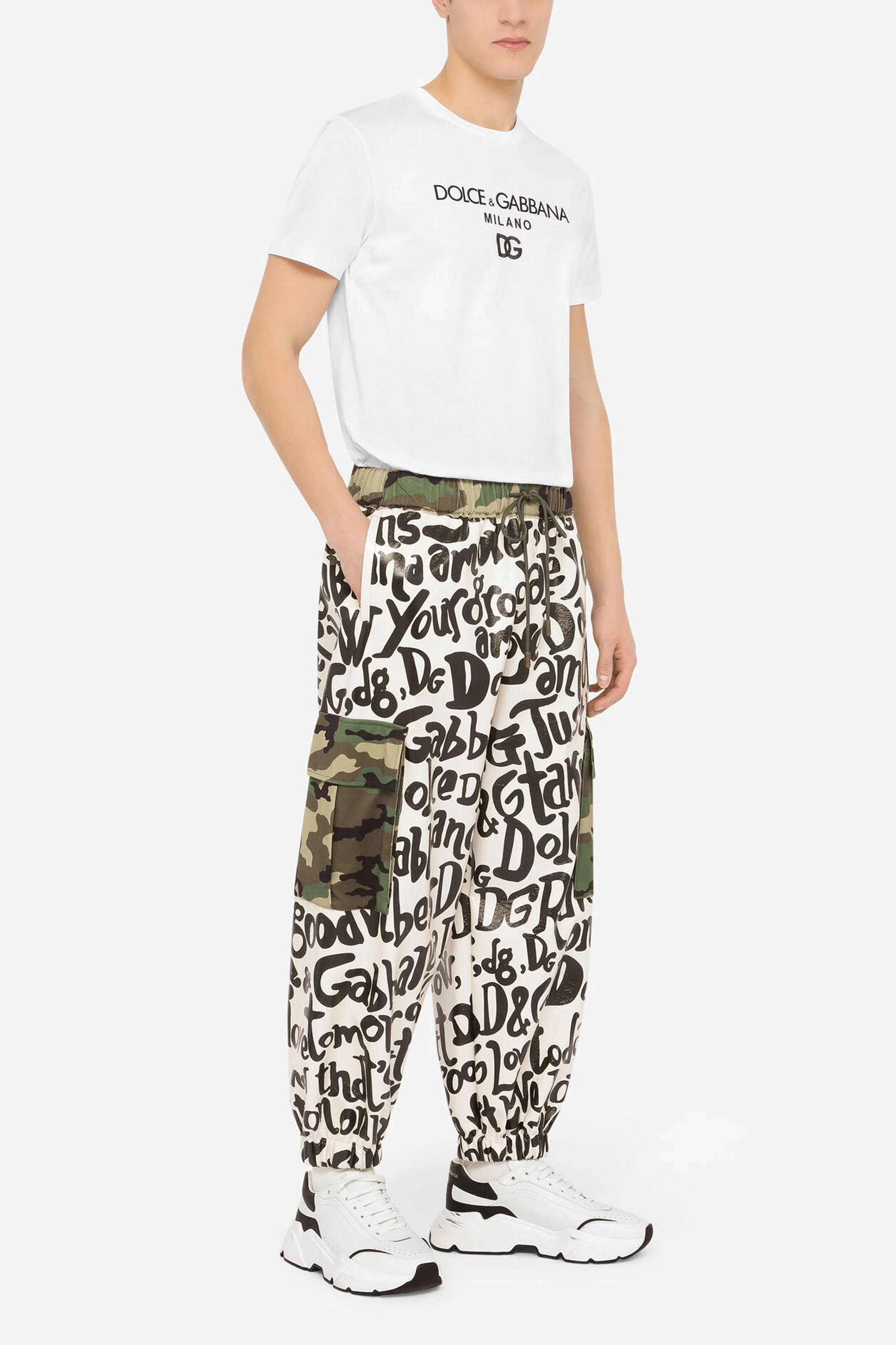 Dolce & Gabbana DG logo print white T-shirt - Image 5