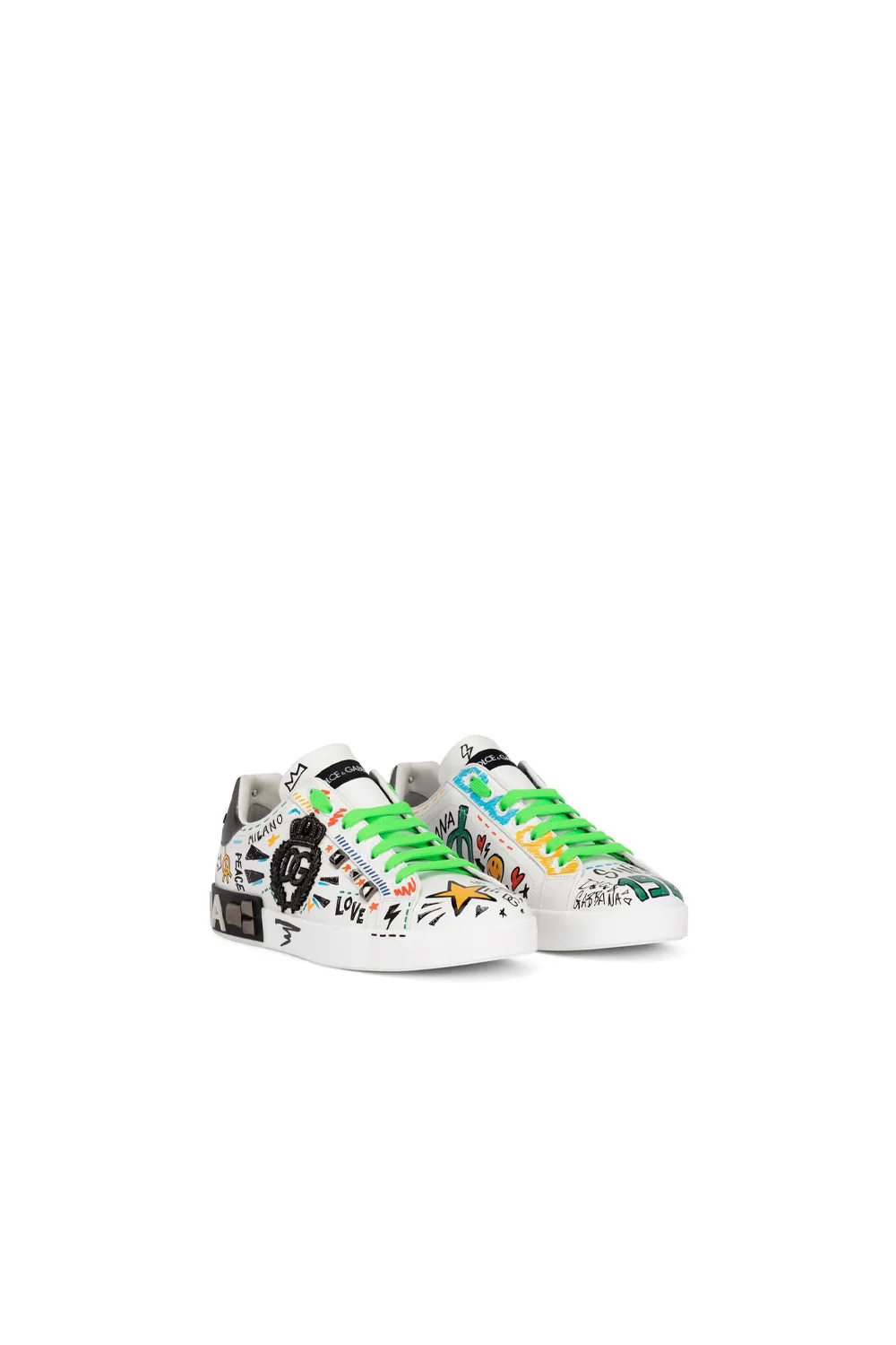 Dolce & Gabbana graffiti-print low-top sneakers - Image 2