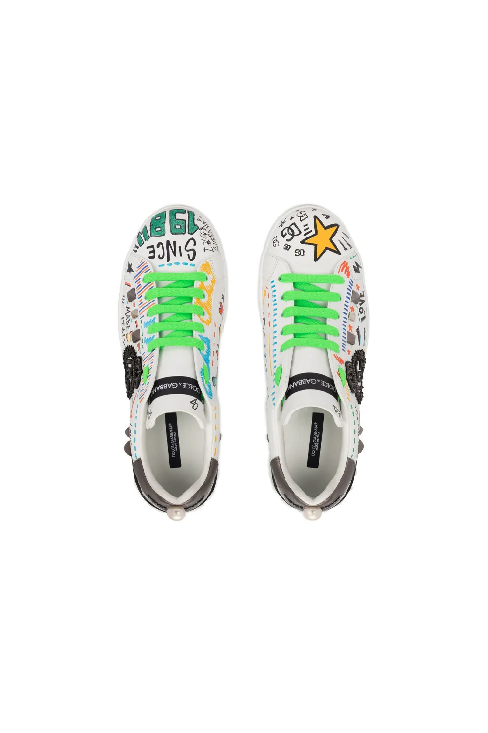 Dolce & Gabbana graffiti-print low-top sneakers - Image 3