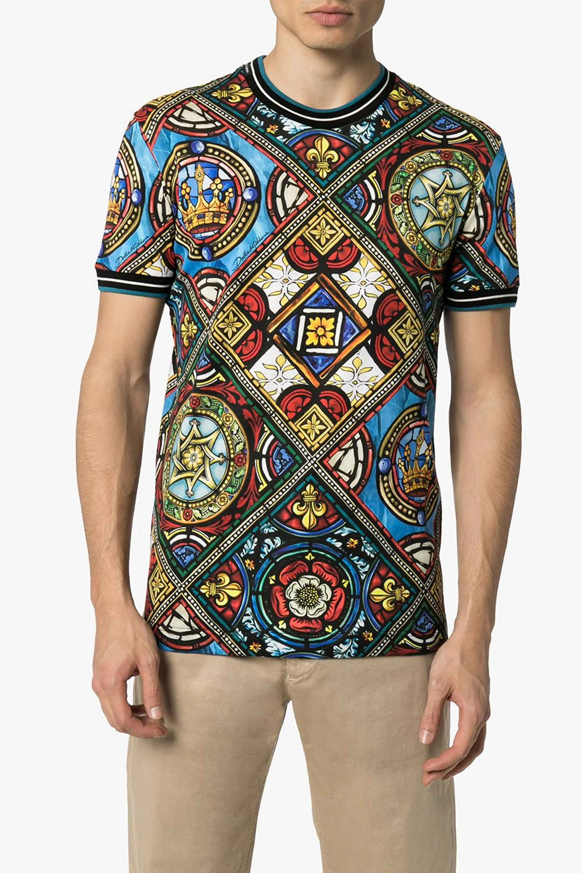 Dolce & Gabbana King's Age printed stretch cotton T-shirt - Image 4