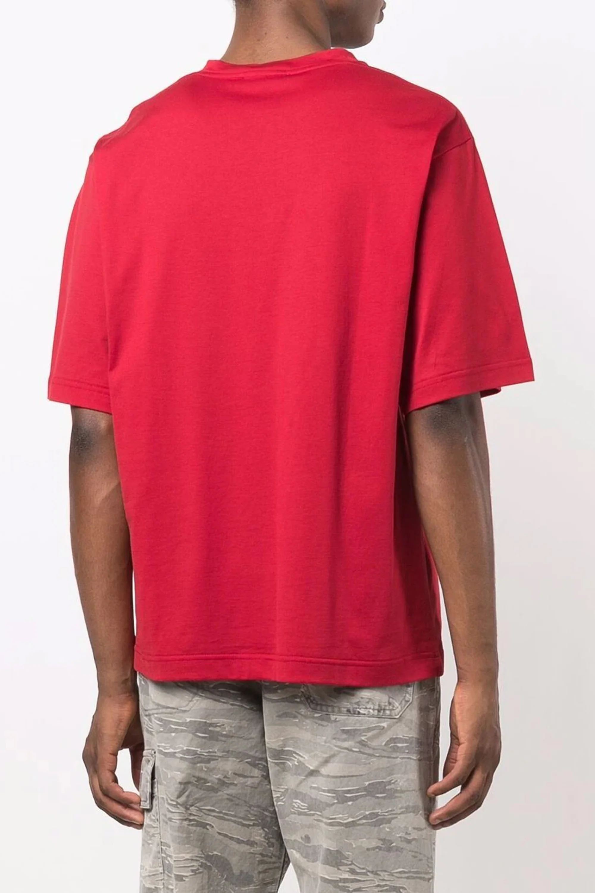 Dolce & Gabbana logo-embossed Red cotton T-shirt - Image 4