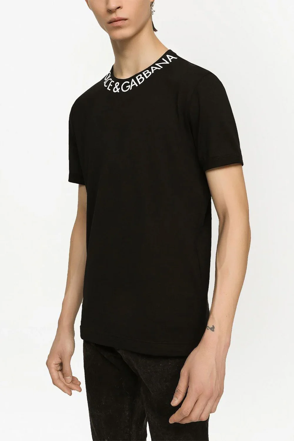 Dolce & Gabbana logo-print neckline T-shirt - Image 3