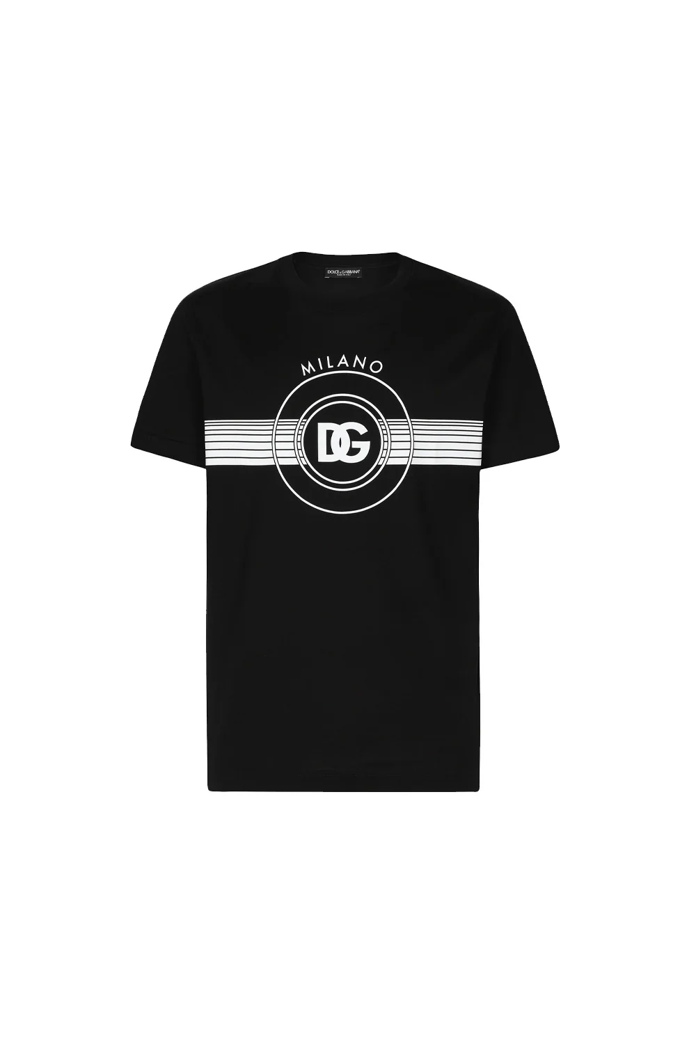 Dolce & Gabbana Short-sleeved cotton T-shirt with DG print - Image 2